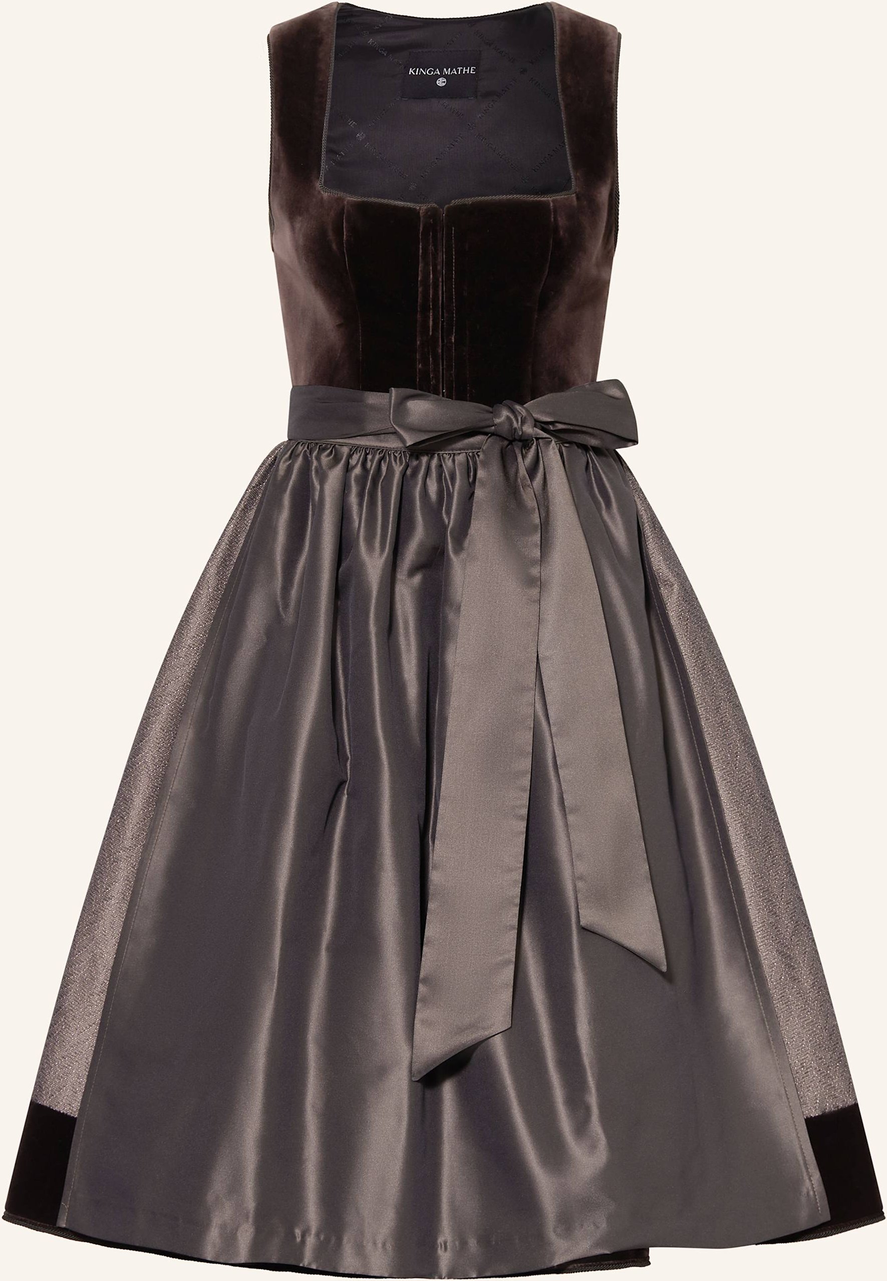 Kinga Mathe Dirndl Tuzla Mit Glitzergarn braun