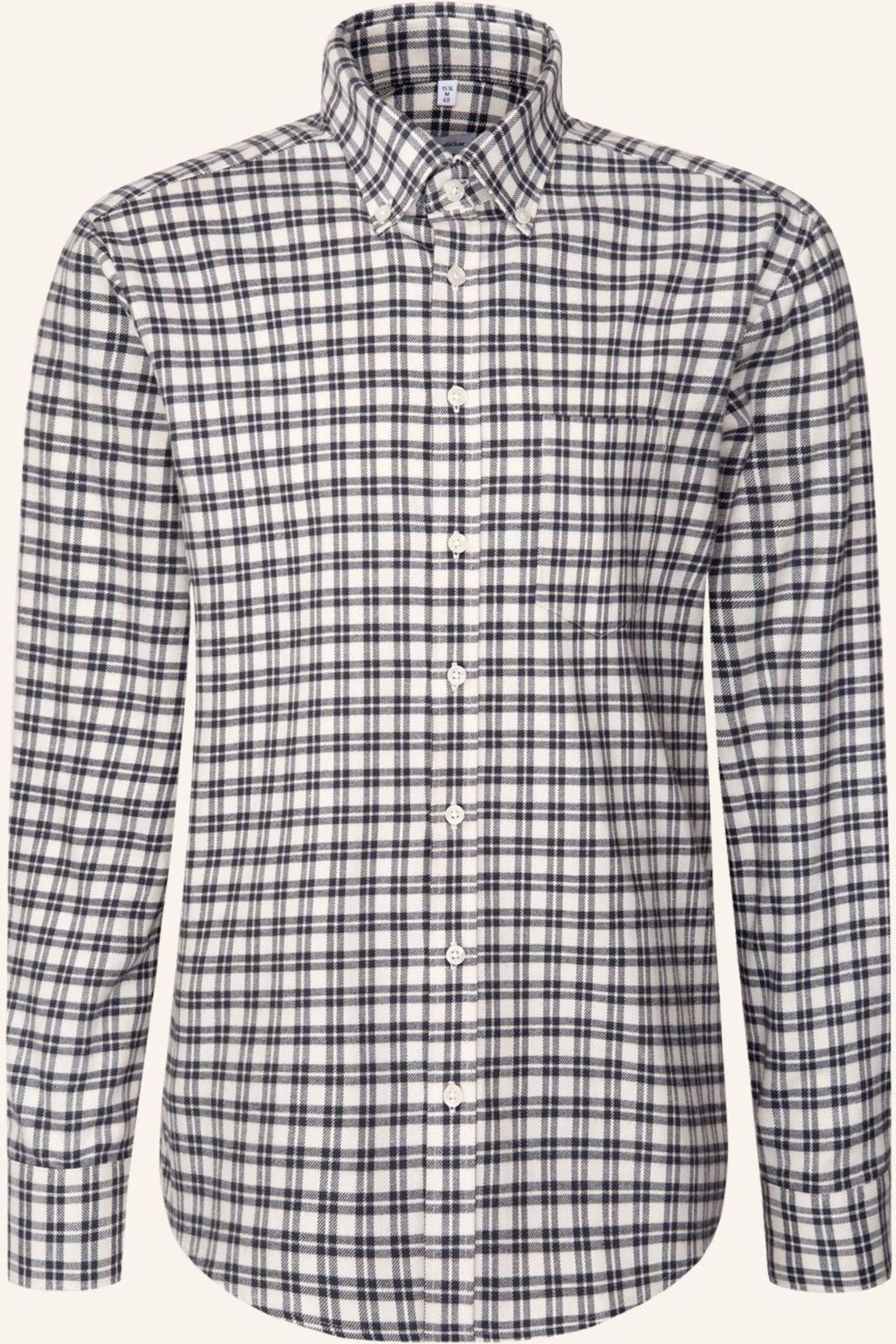 Seidensticker Flanellhemd Regular Fit grau