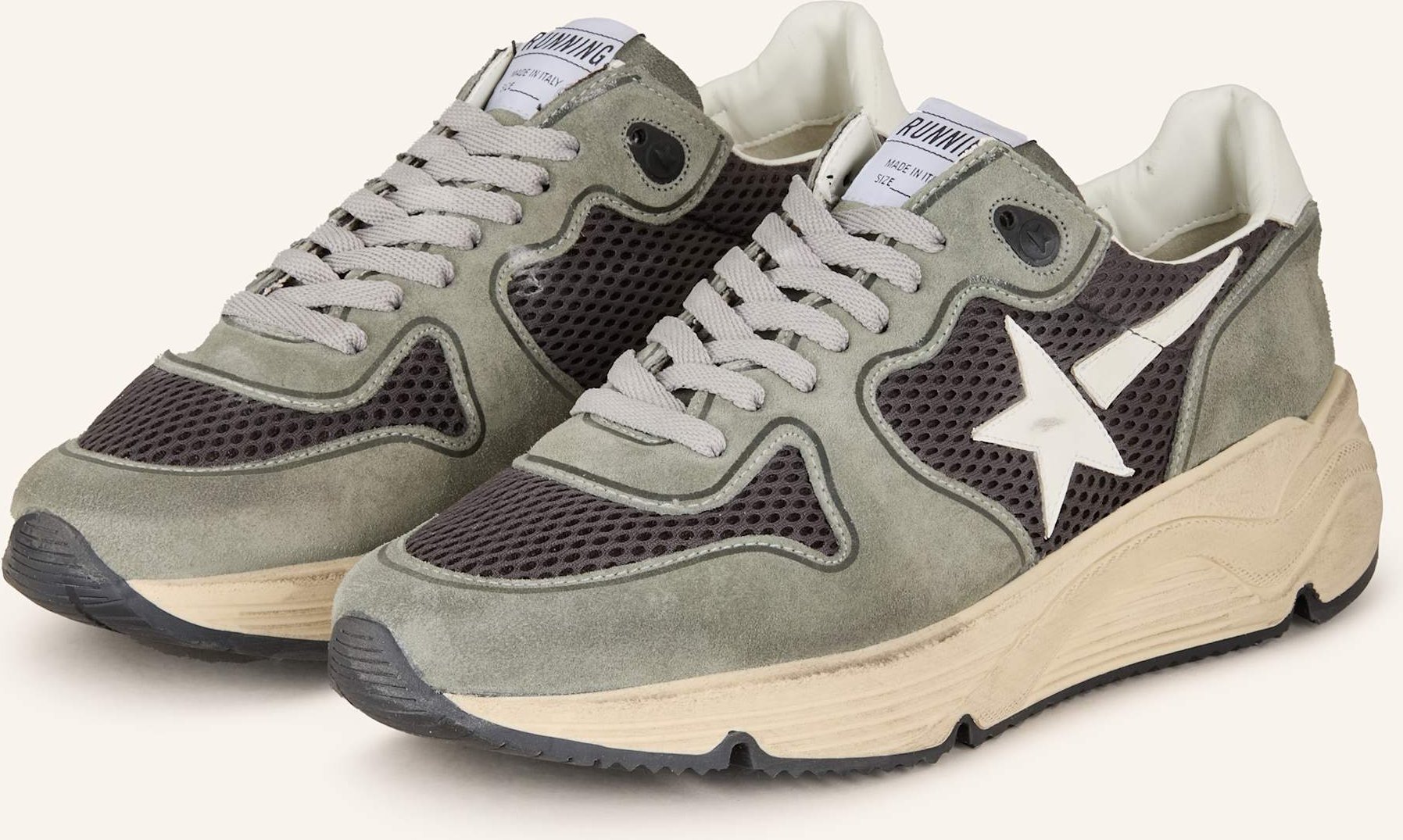 Thumbnail - Golden Goose Sneaker Running Sole gruen