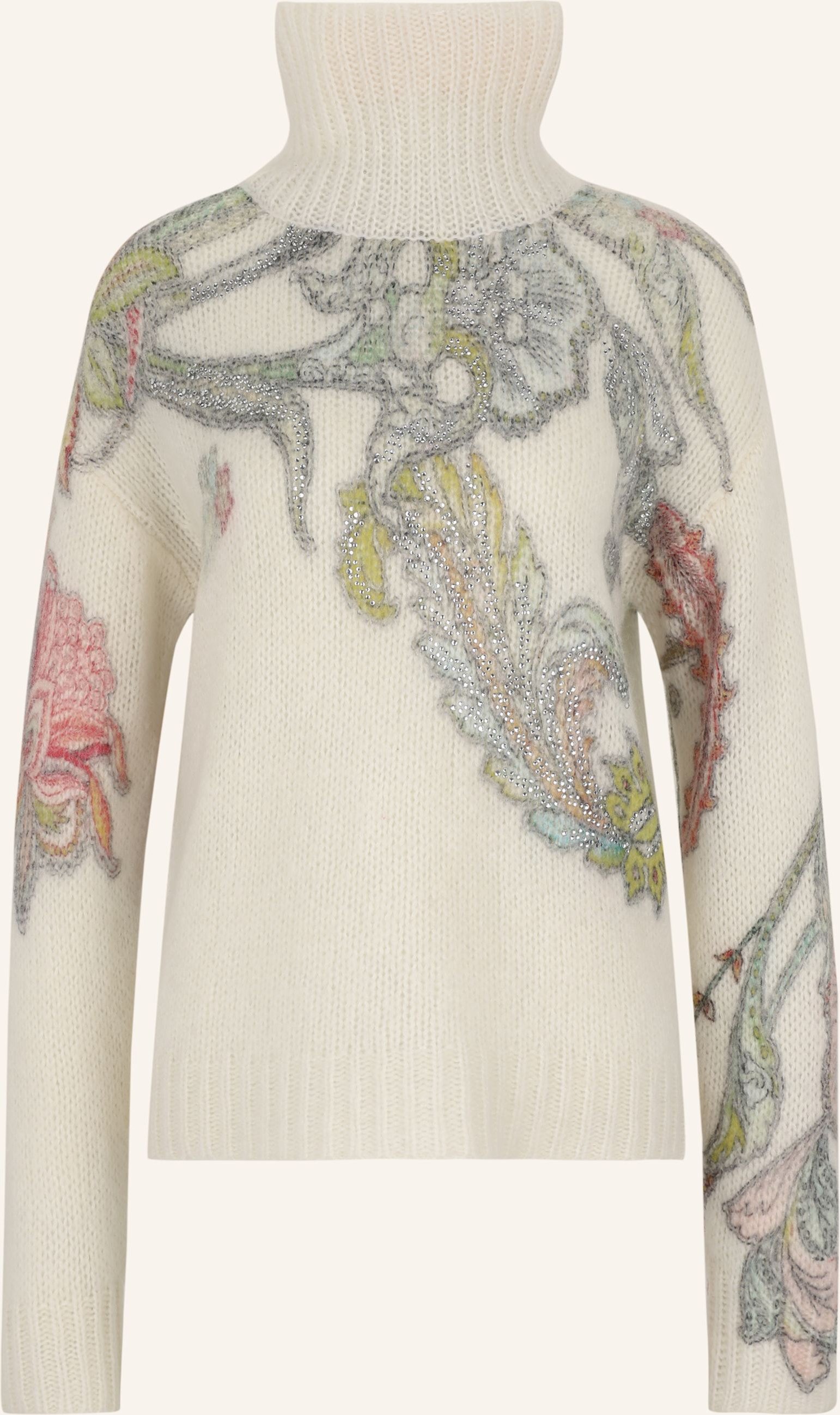 Princess Goes Hollywood Pullover Mit Schmucksteinen weiss