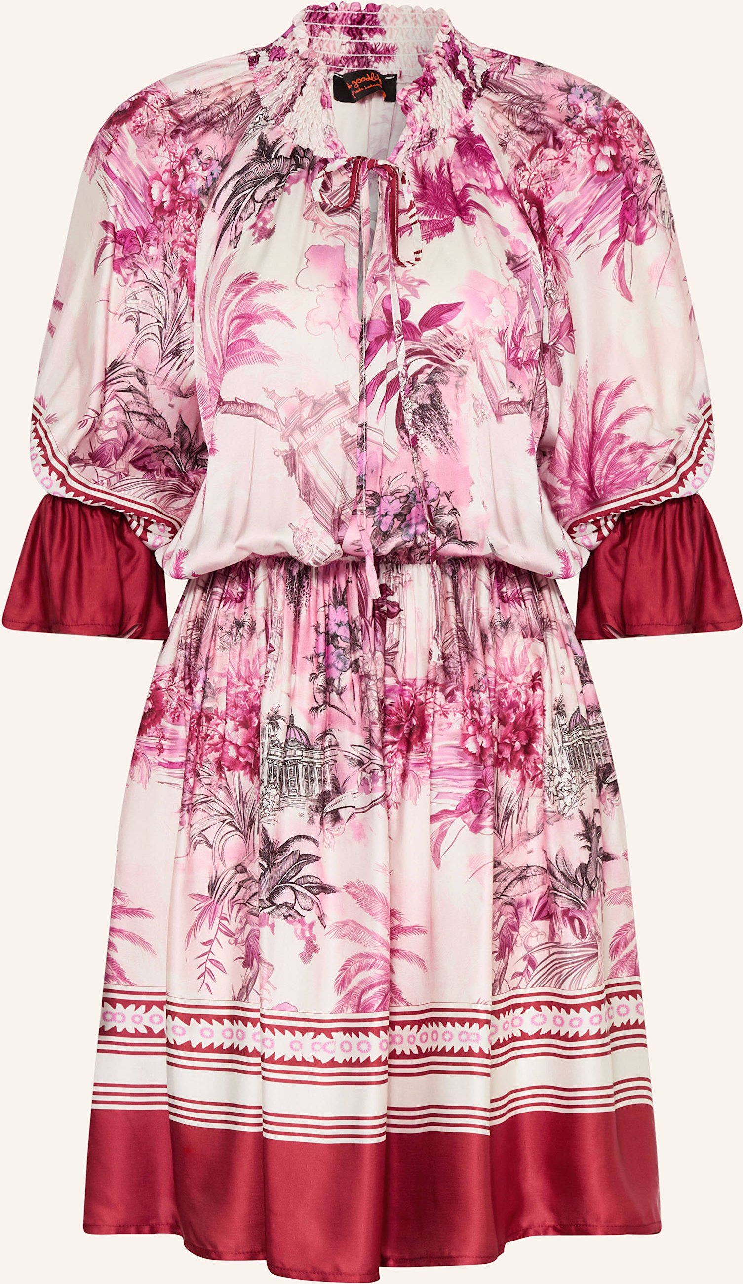 Miss Goodlife Satinkleid rosa