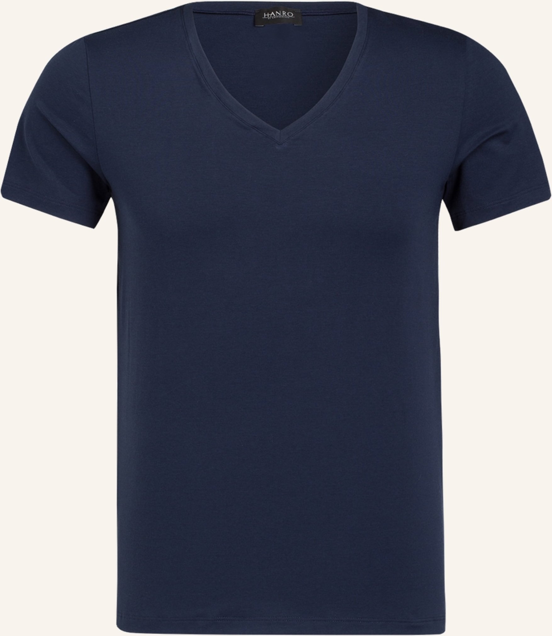 Hanro V-Shirt Cotton Superior blau