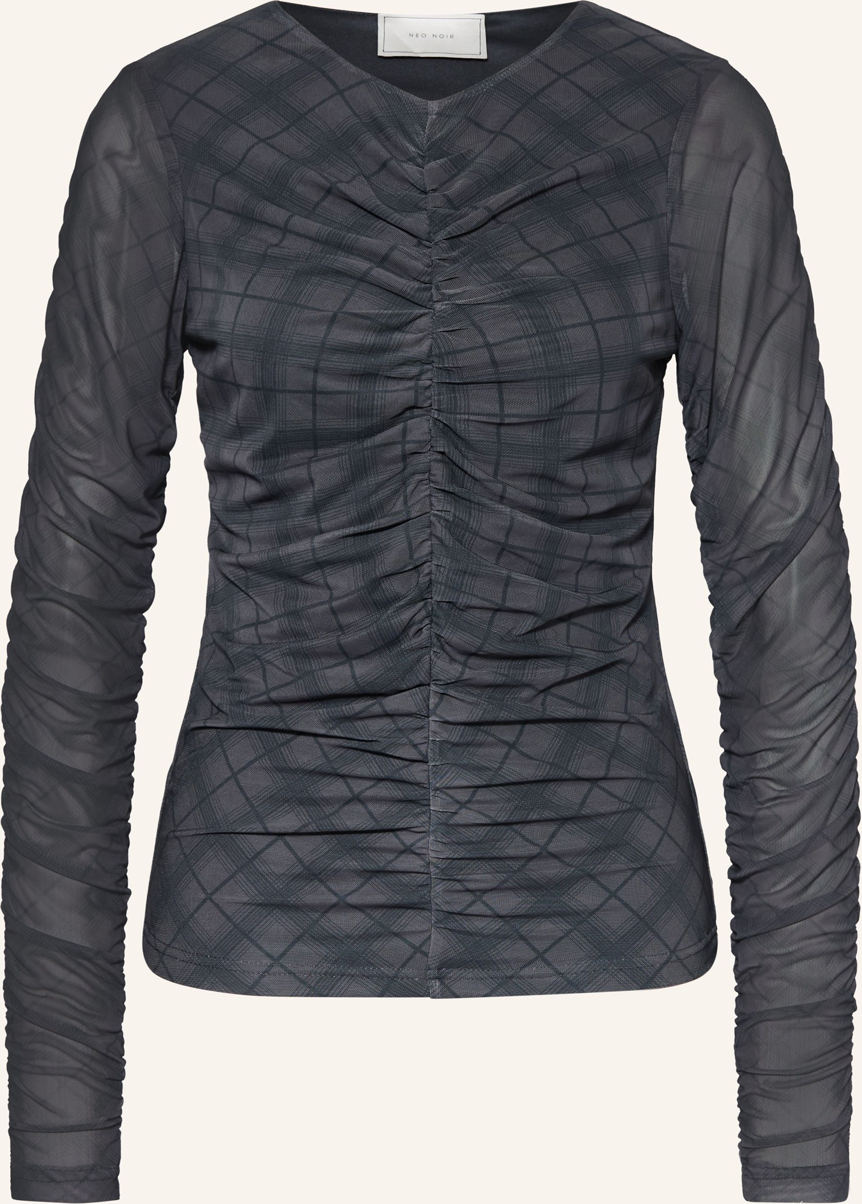 Neo Noir Longsleeve Bea Aus Mesh grau