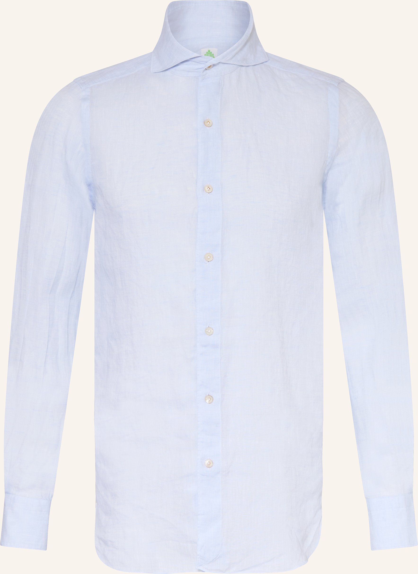 Finamore 1925 Leinenhemd Tokyo Sergio Slim Fit blau