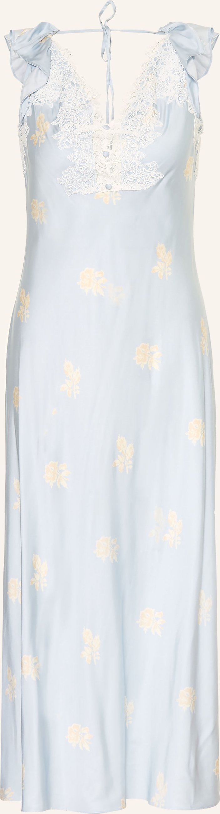 Claudie Pierlot Satinkleid Mit Spitze weiss