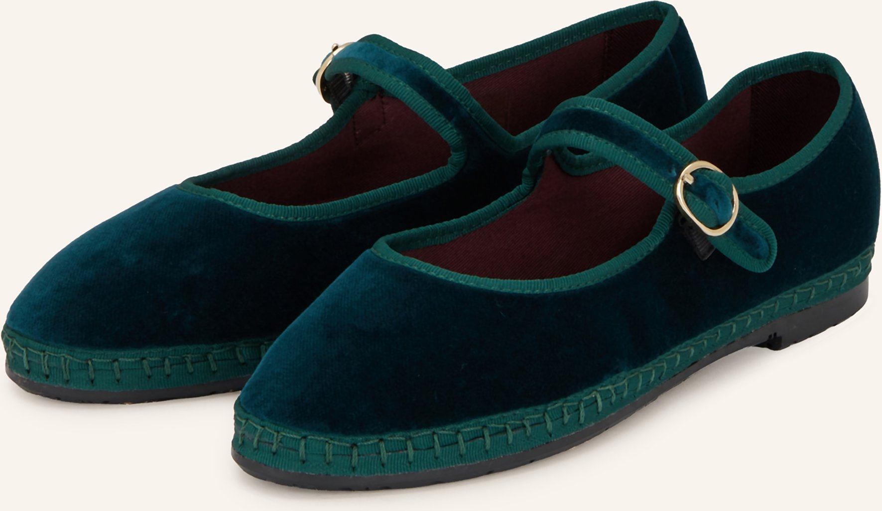 Flabelus Mary-Jane-Ballerinas Leonor gruen