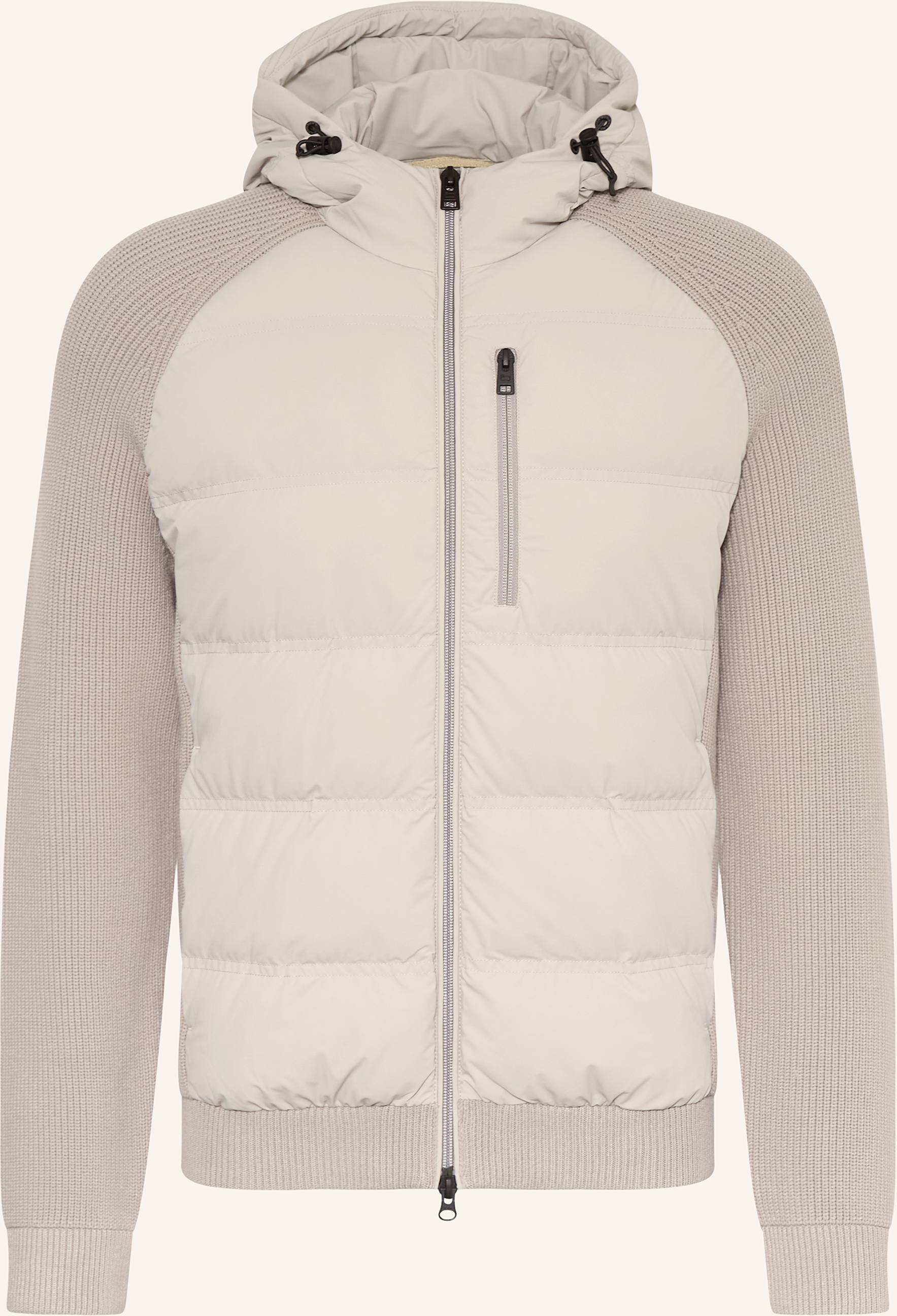 Thumbnail - Woolrich Daunenjacke Matt Im Materialmix beige