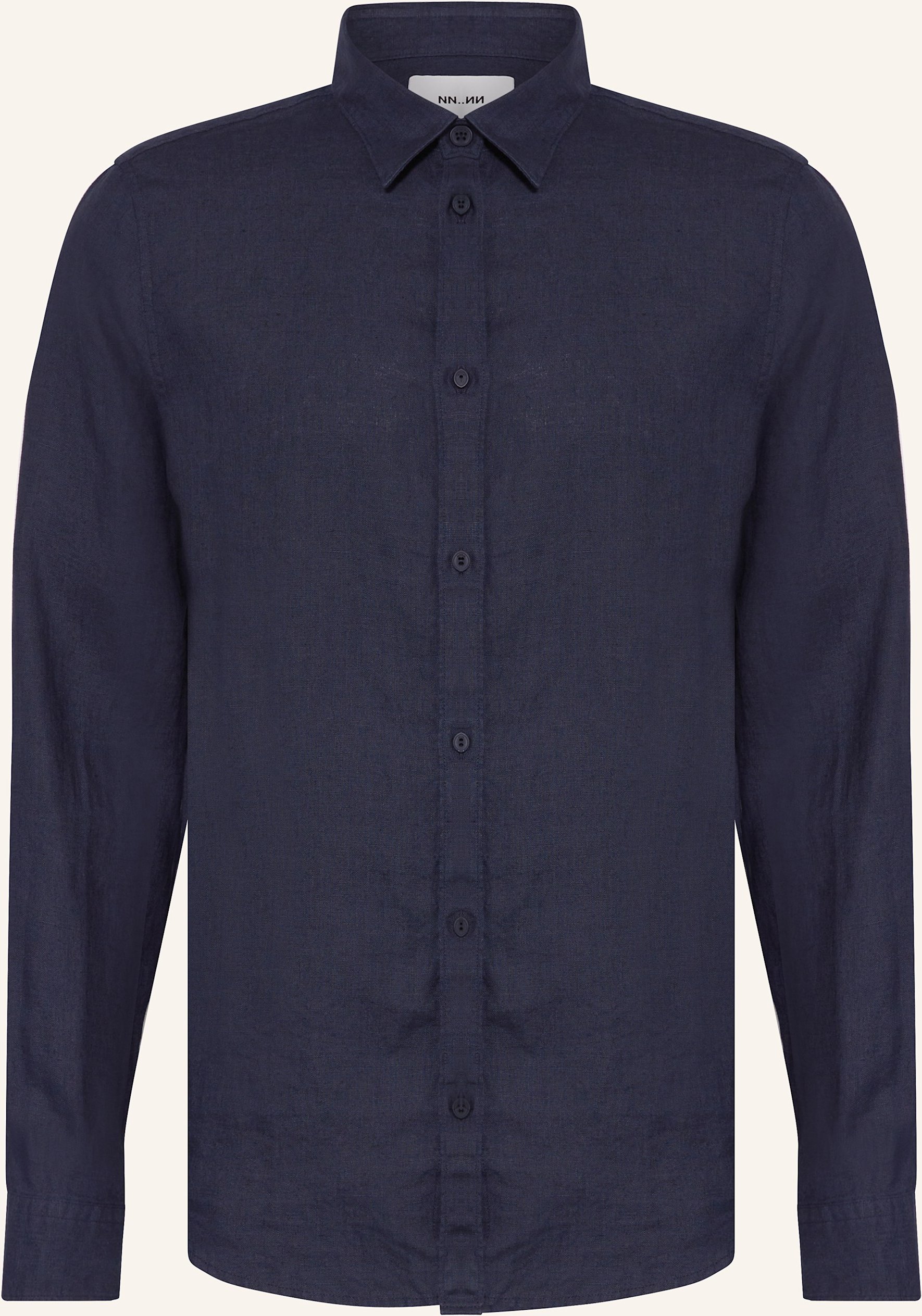 Nn.07 Leinenhemd Enzo Regular Fit blau