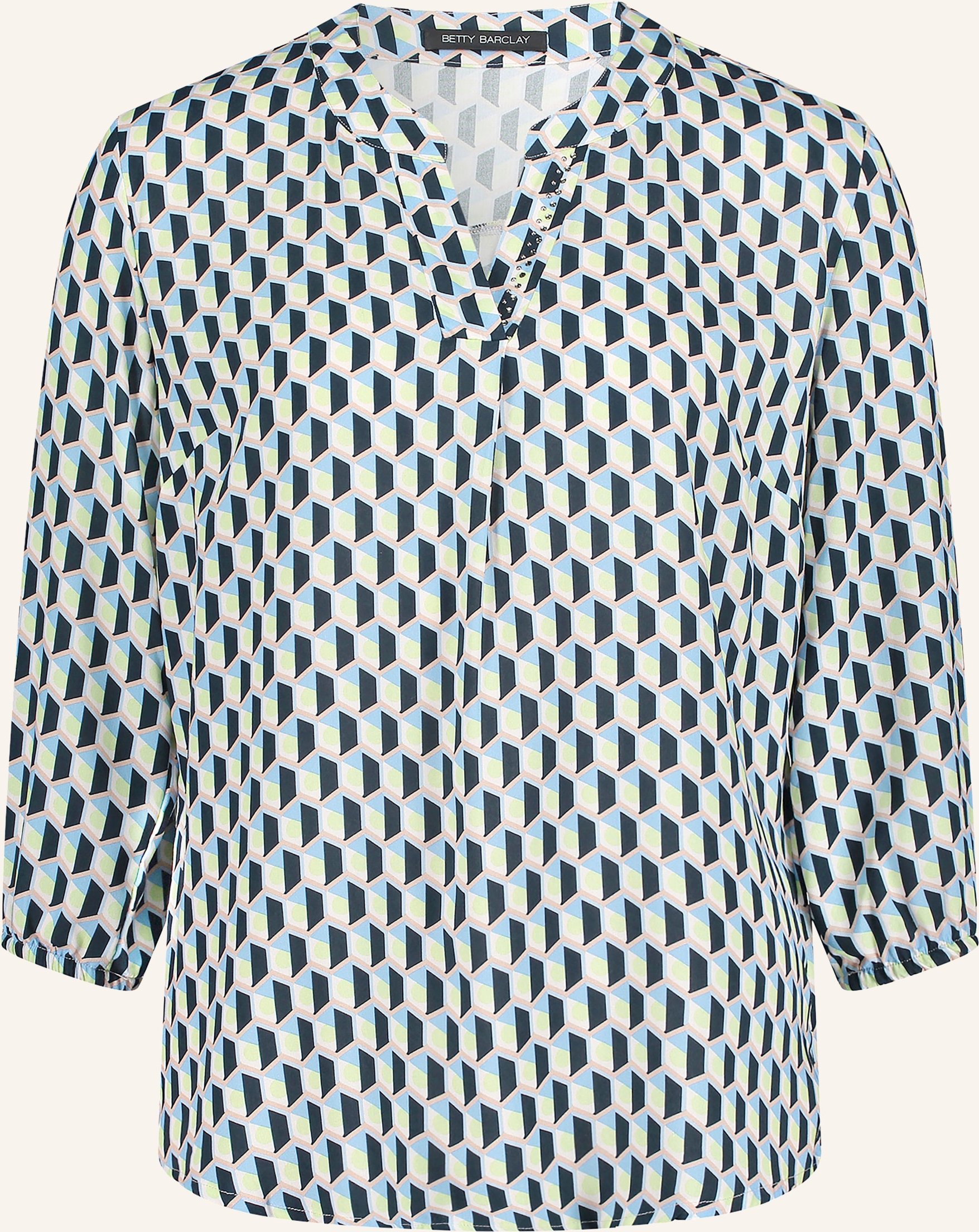 Betty Barclay Blusenshirt Mit 3/4-Arm Und Schmucksteinen blau