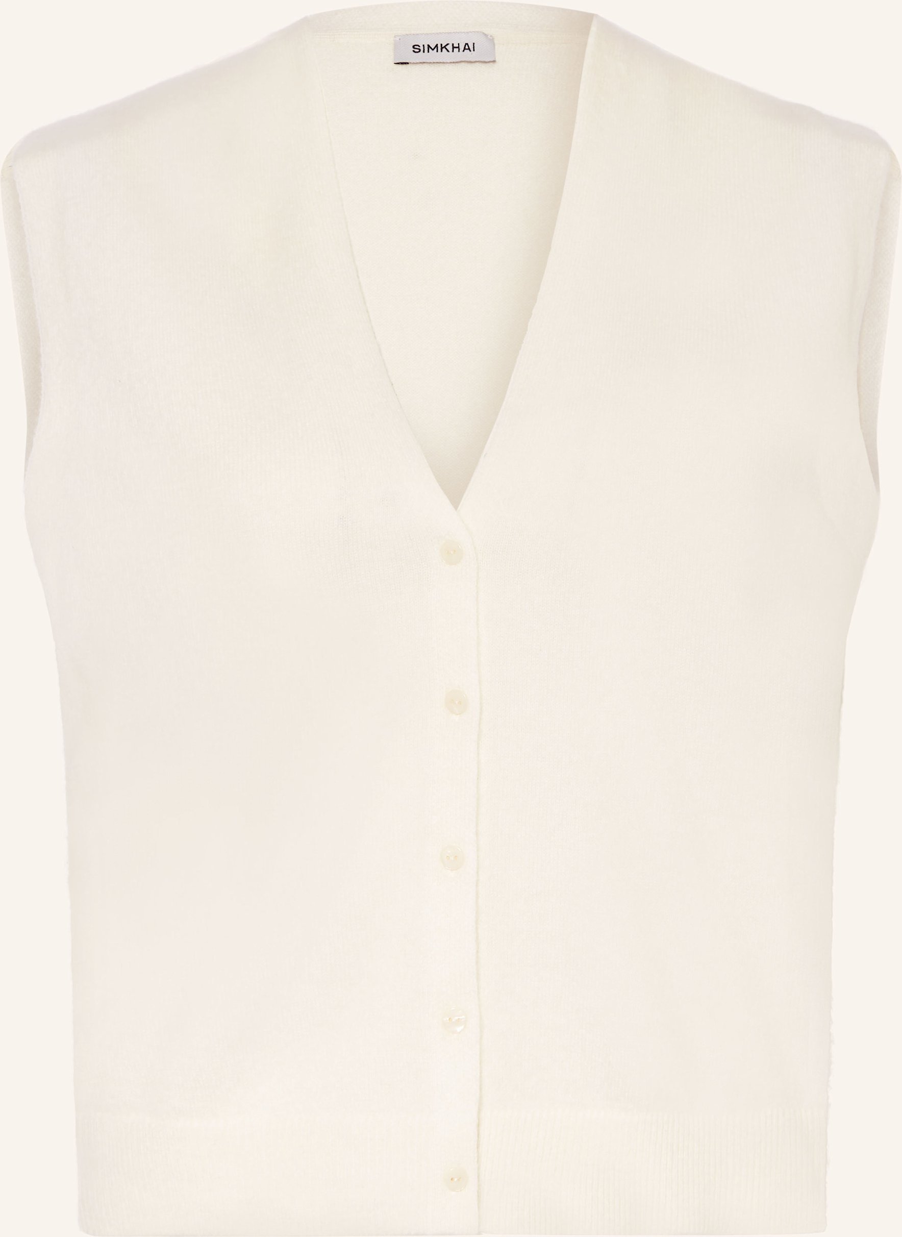 Simkhai Strickweste Rozzi Aus Cashmere weiss