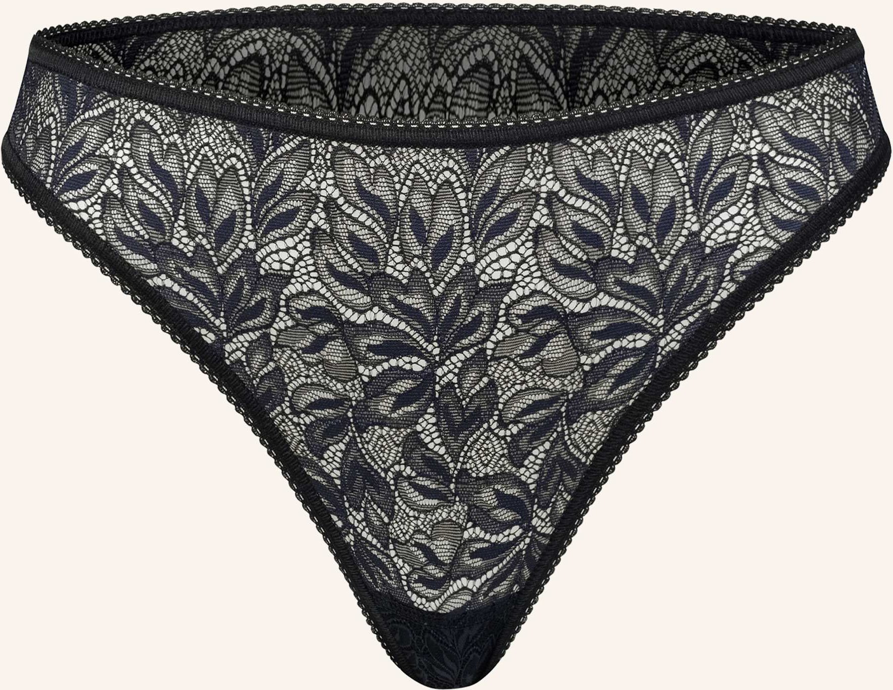 Thumbnail - Erlich Textil String Iconic Lace String schwarz