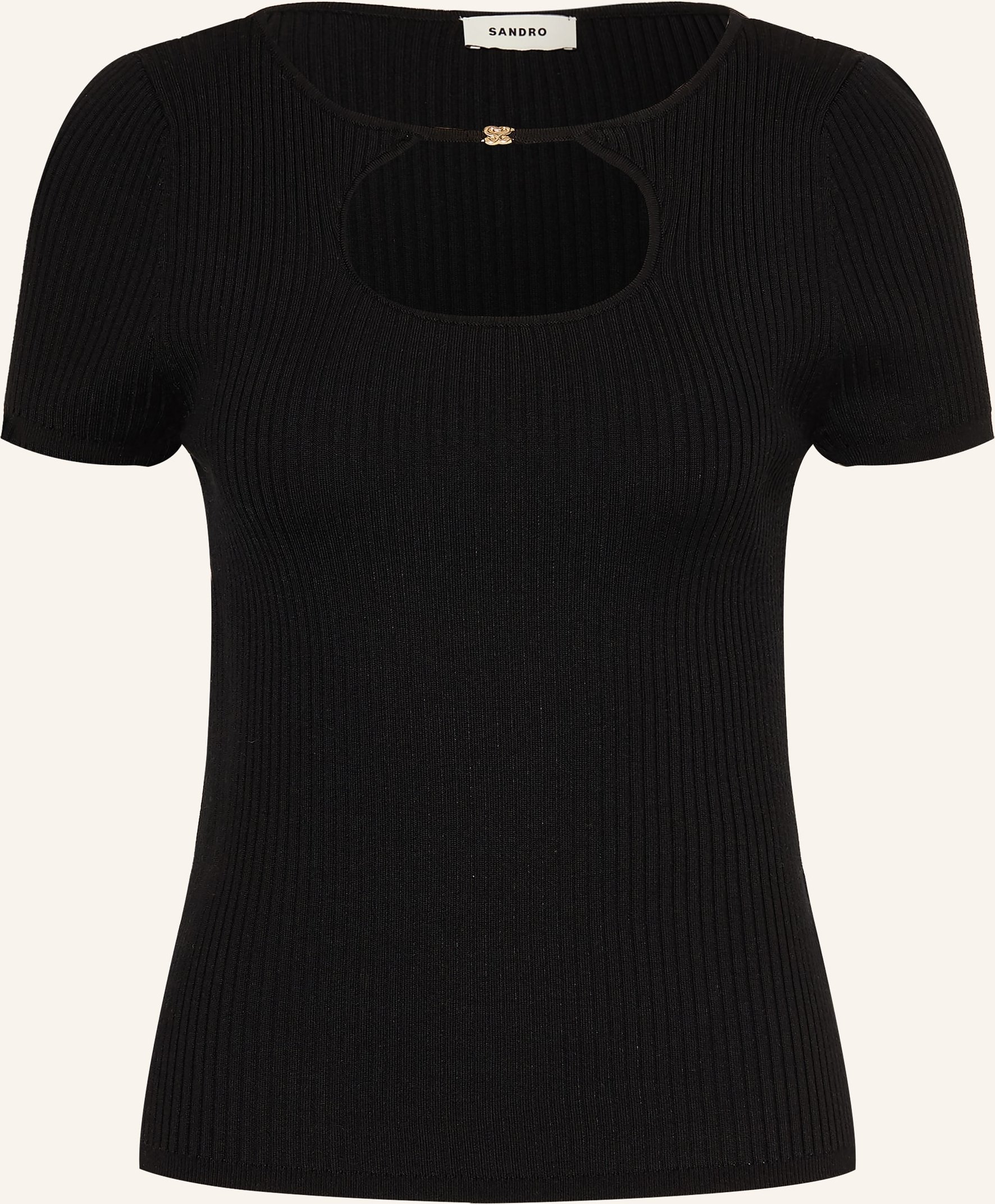 Sandro Strickshirt Mit Cut-Out schwarz