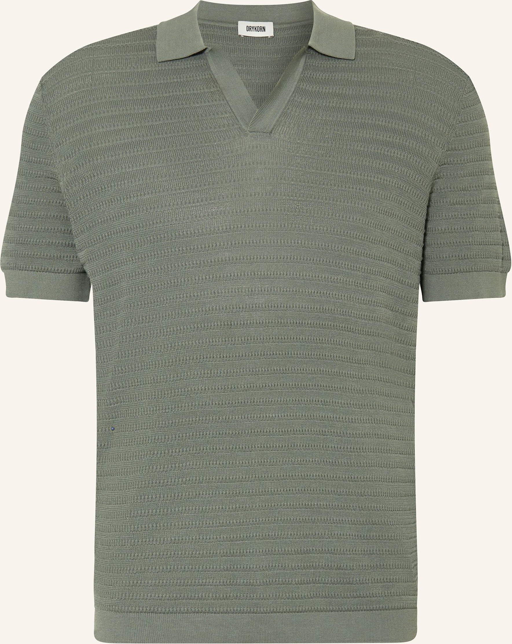 Thumbnail - Drykorn Strick-Poloshirt Braian gruen