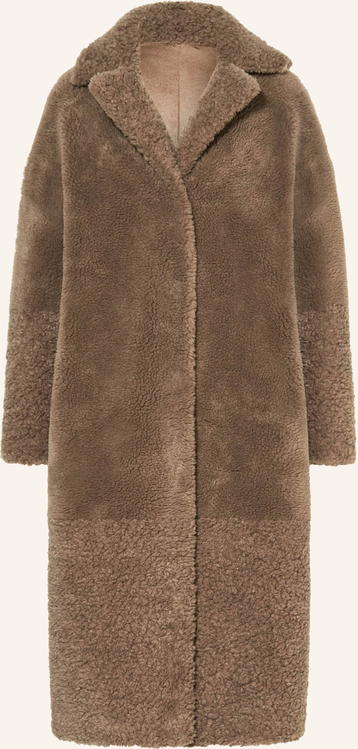 Lilienfels Teddyfell-Mantel Zum Wenden beige