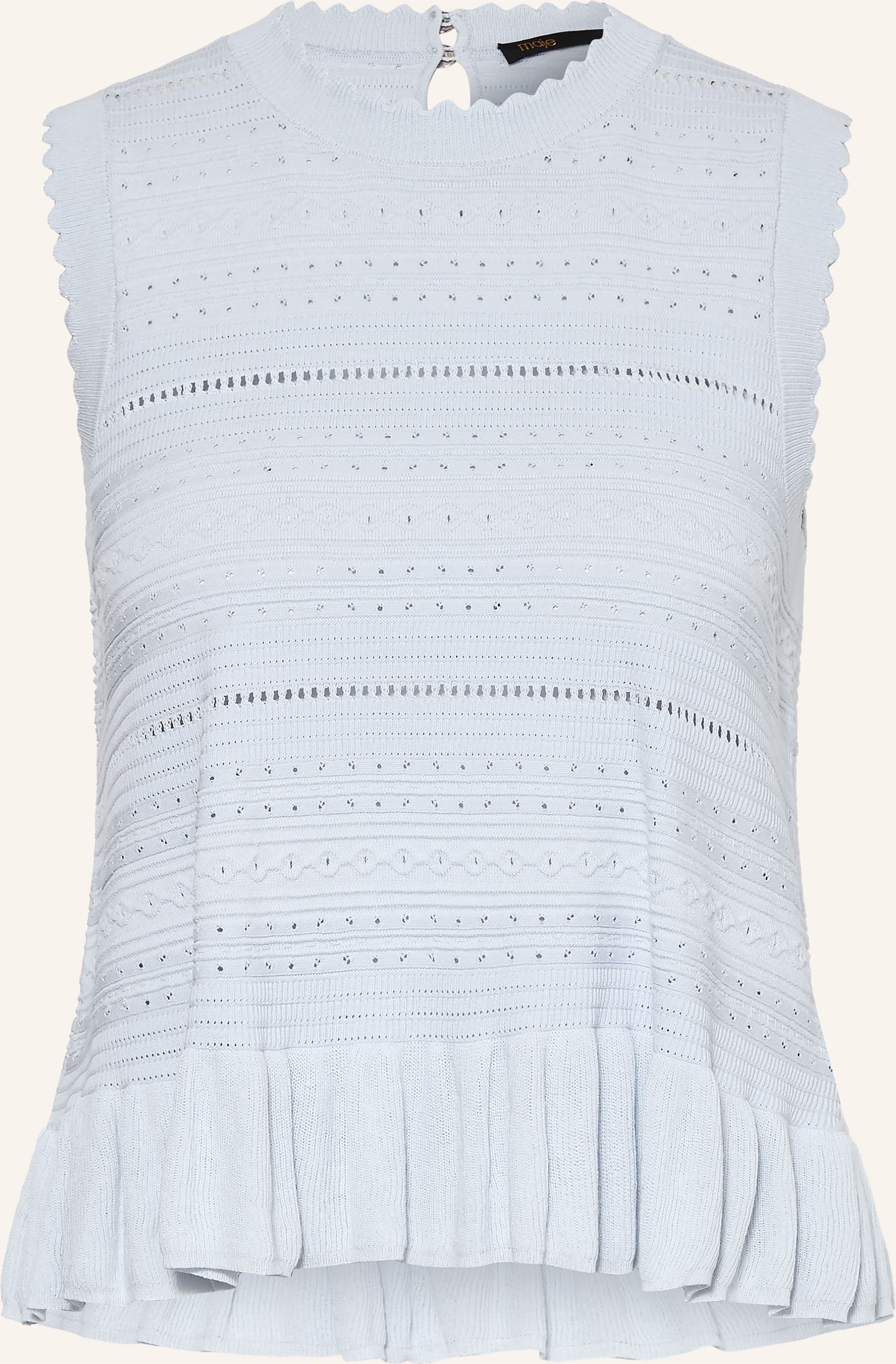 Maje Stricktop Mit Volants blau