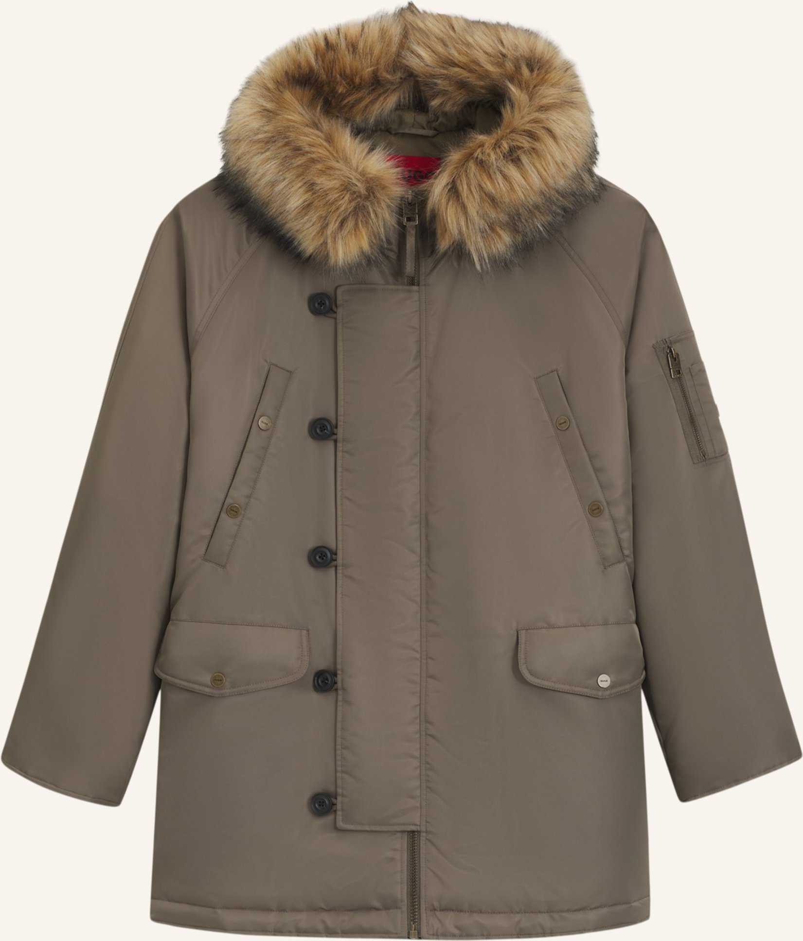 Hugo Casual Mantel makaro2541 Regular Fit grau