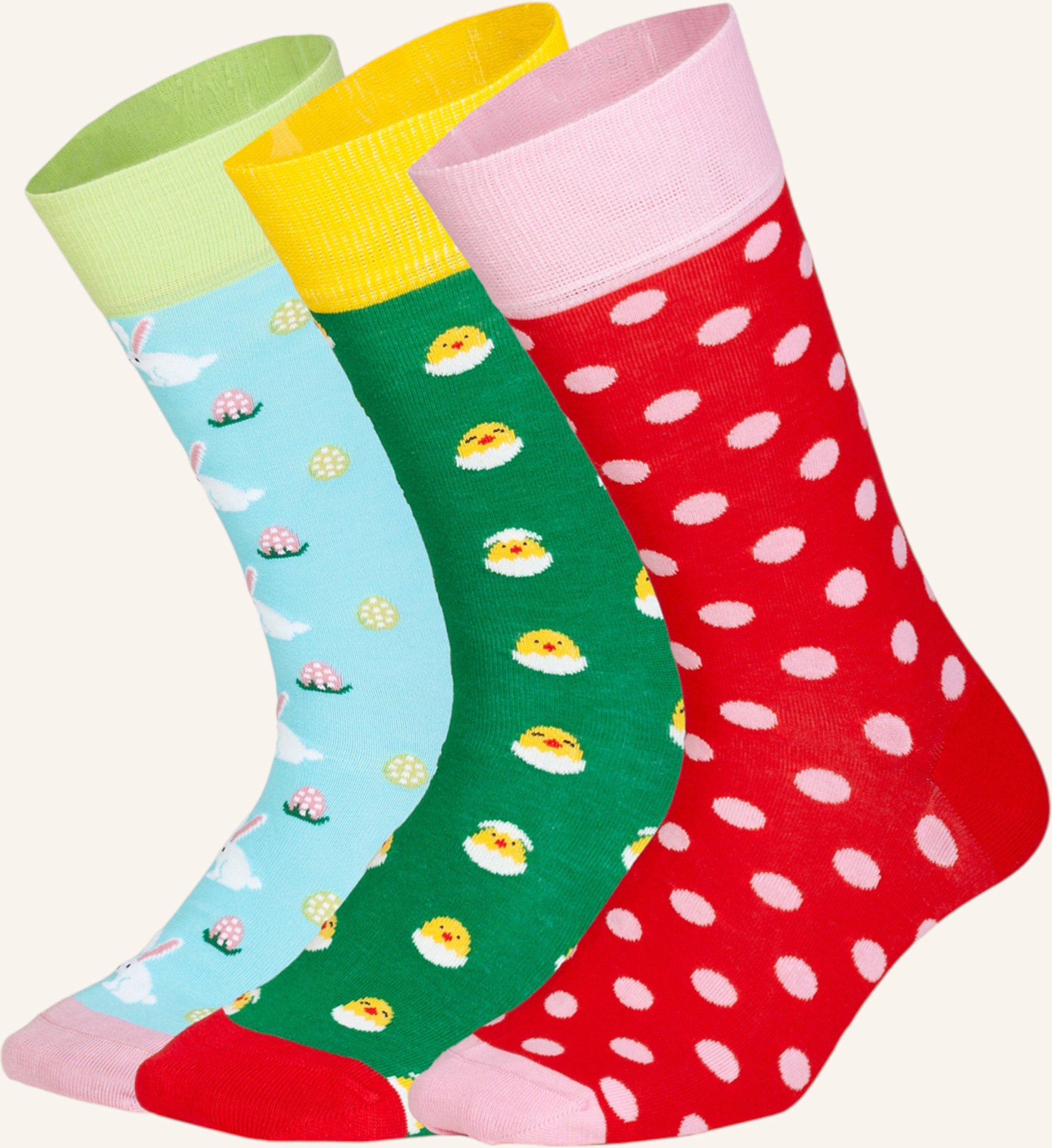 Dillysocks Socken Hoppy Days (3er Box) rot