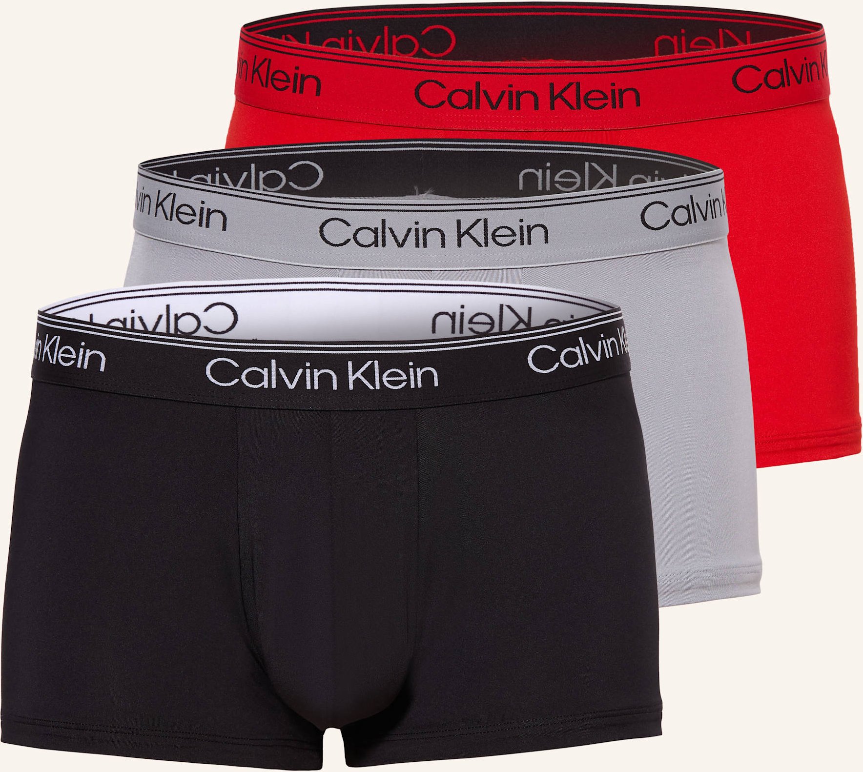 Thumbnail - Calvin Klein 3er-Pack Boxershorts Microfiber Stretch rot