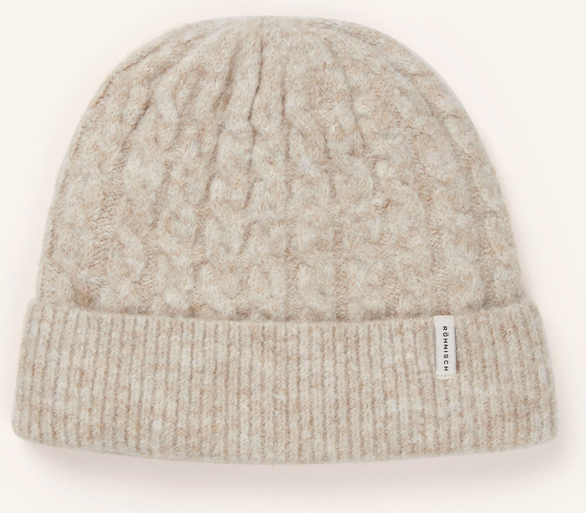 Röhnisch Mütze Cable Lined beige