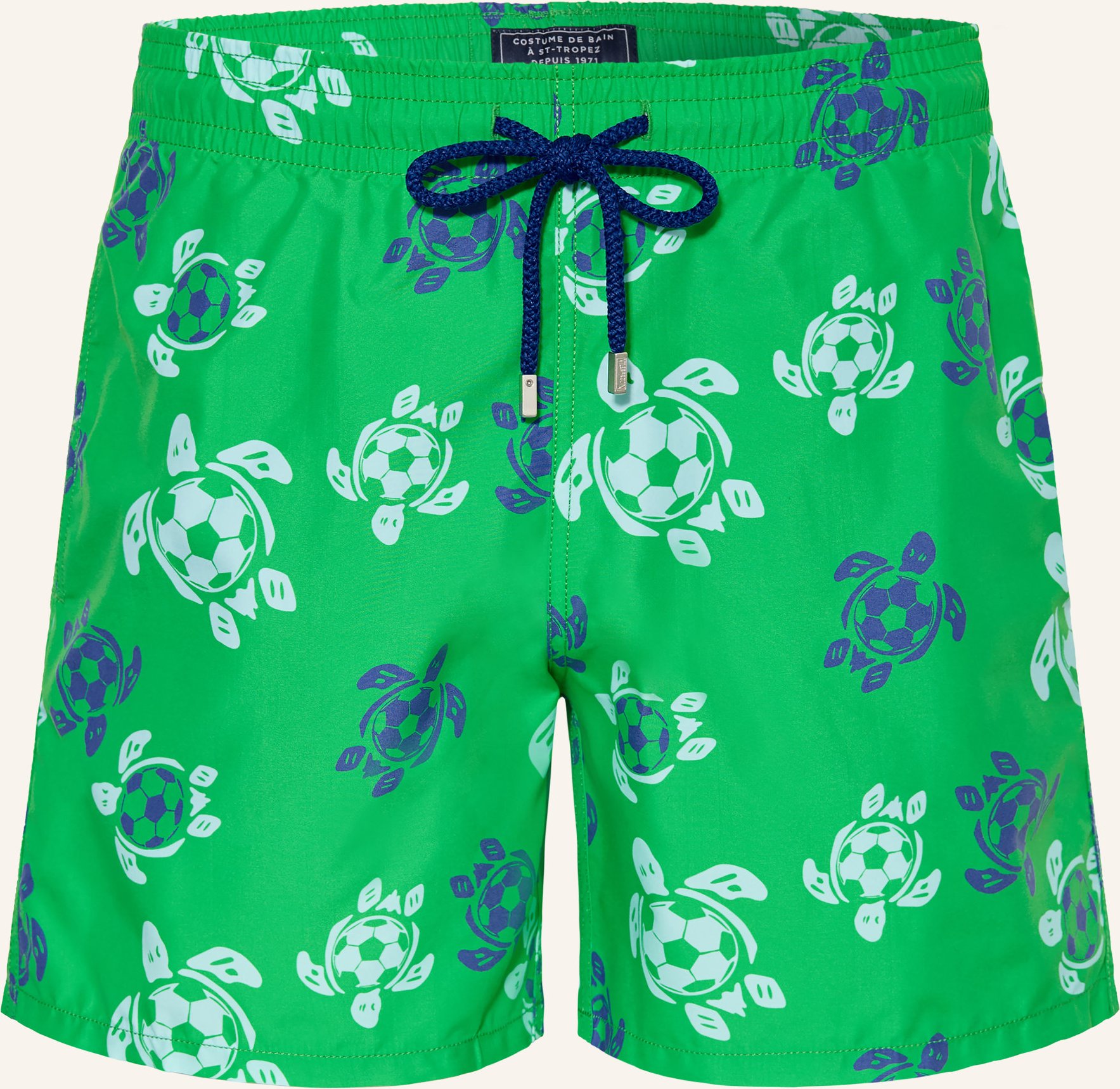 Vilebrequin Badeshorts Soccer Turtles Moorea gruen