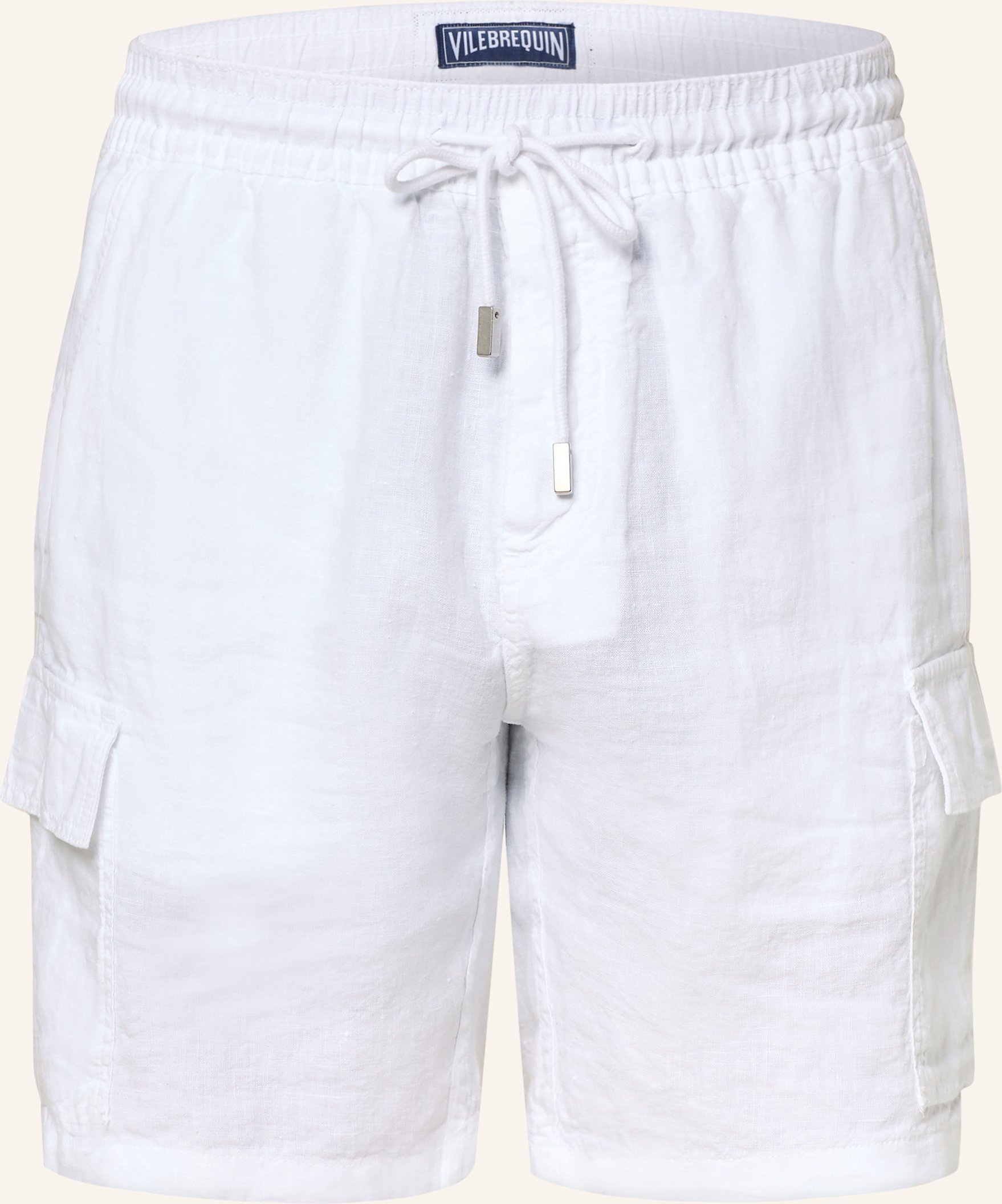 Vilebrequin Cargoshorts Thalassa Aus Leinen weiss
