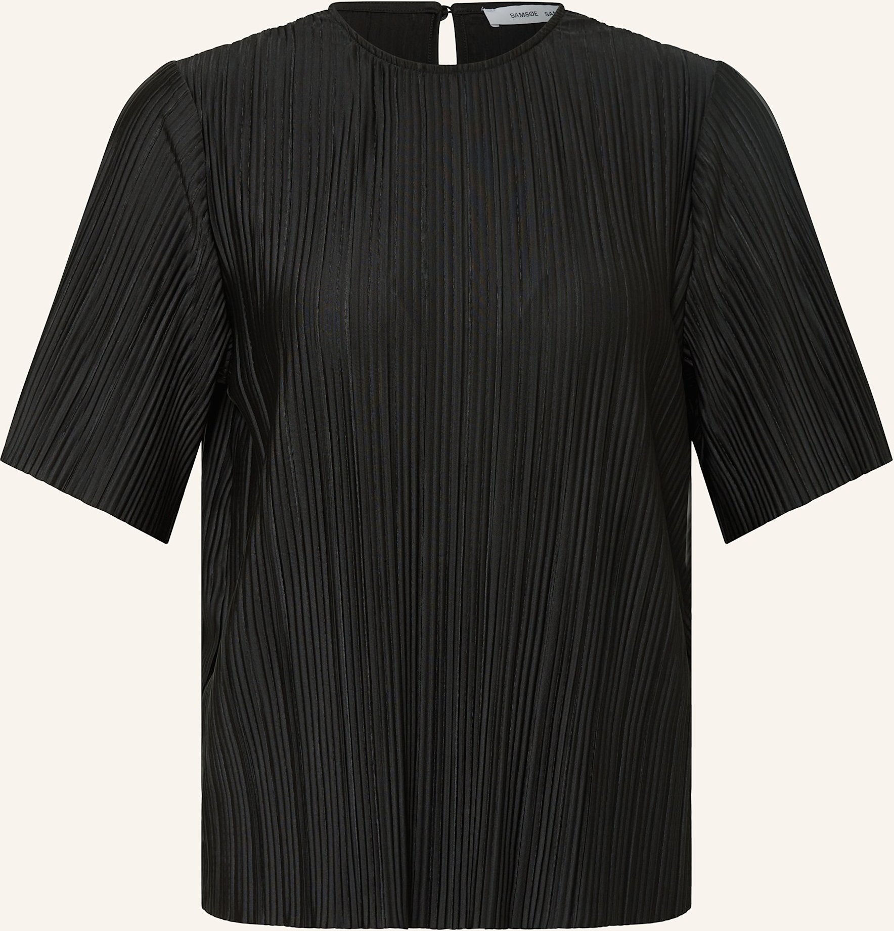 Samsøe Samsøe Blusenshirt Sauma Mit Plissees schwarz