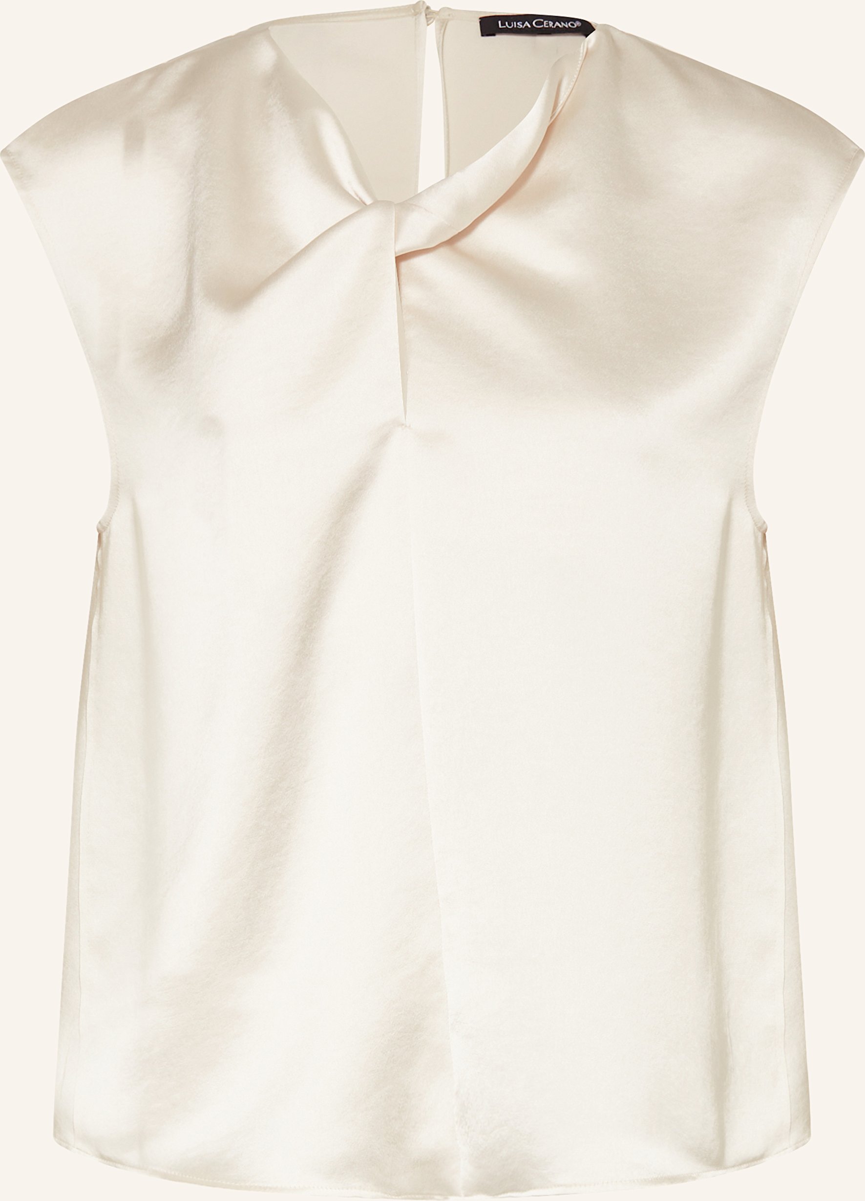 Luisa Cerano Blusentop Aus Satin weiss
