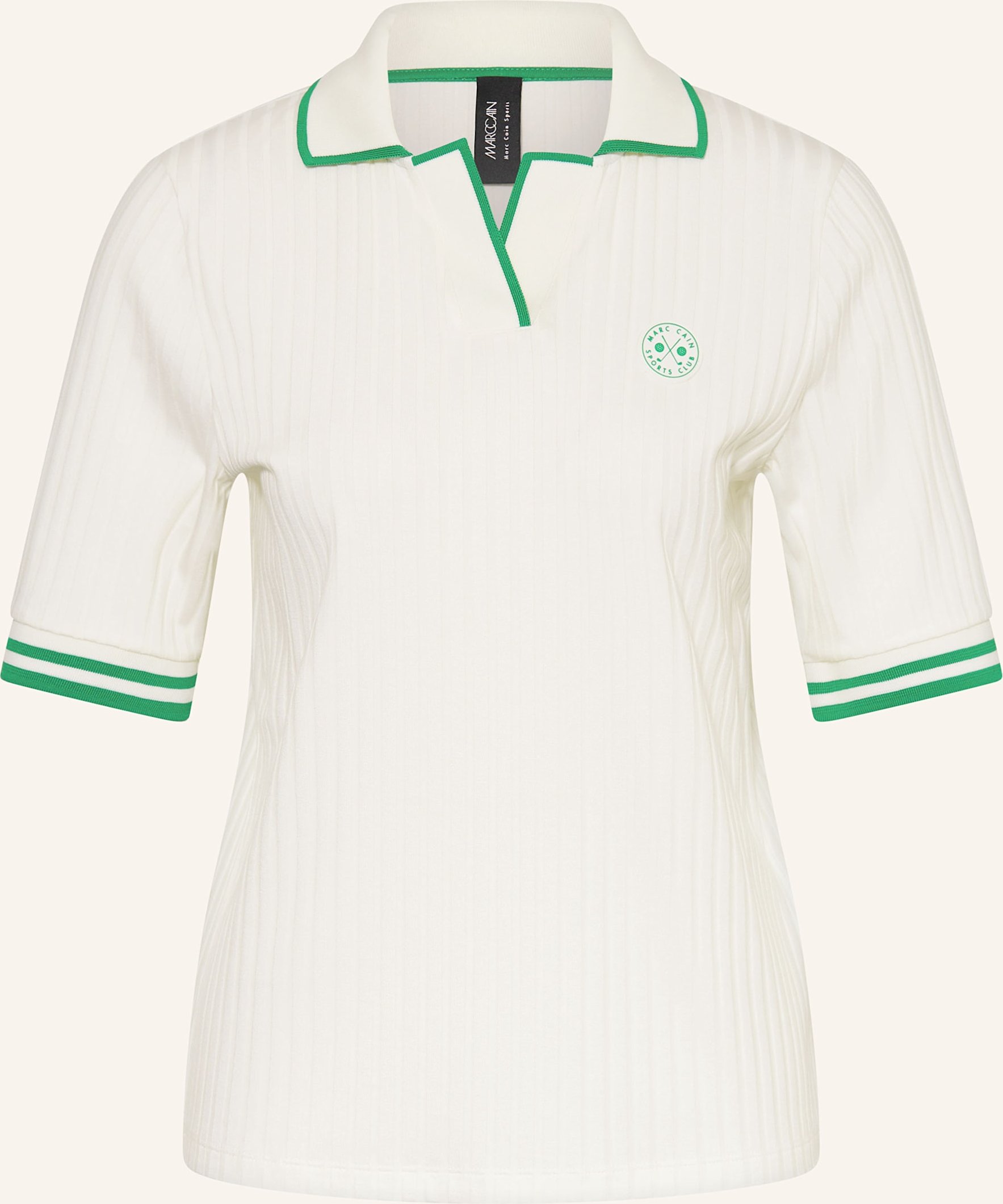 Marc Cain Strick-Poloshirt weiss