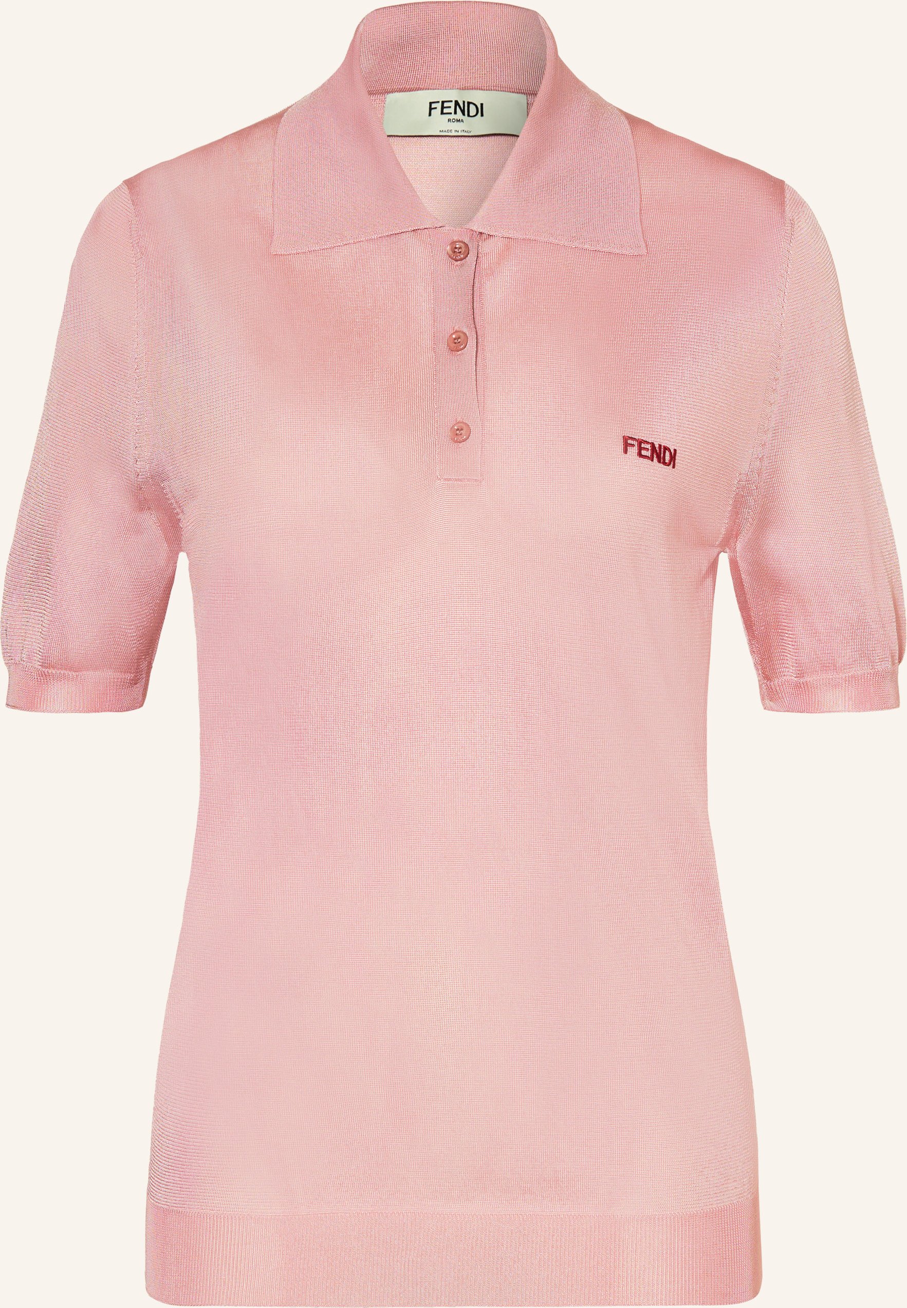 Fendi Strick-Poloshirt pink
