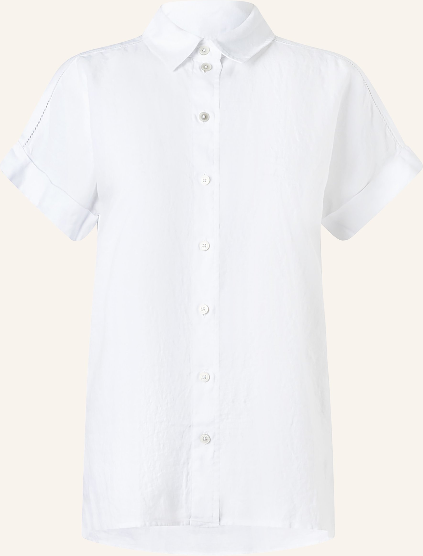 Maerz Muenchen Hemdbluse Aus Leinen weiss