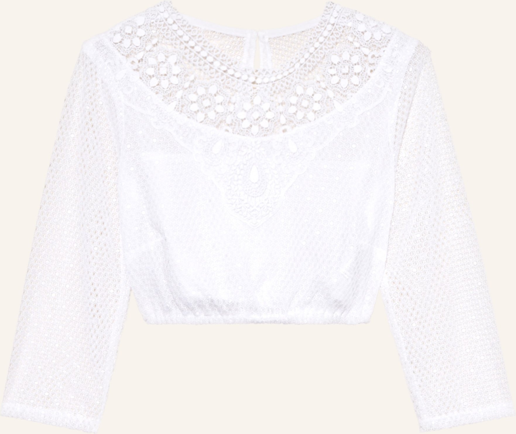 Waldorff Dirndlbluse Aus Spitze weiss