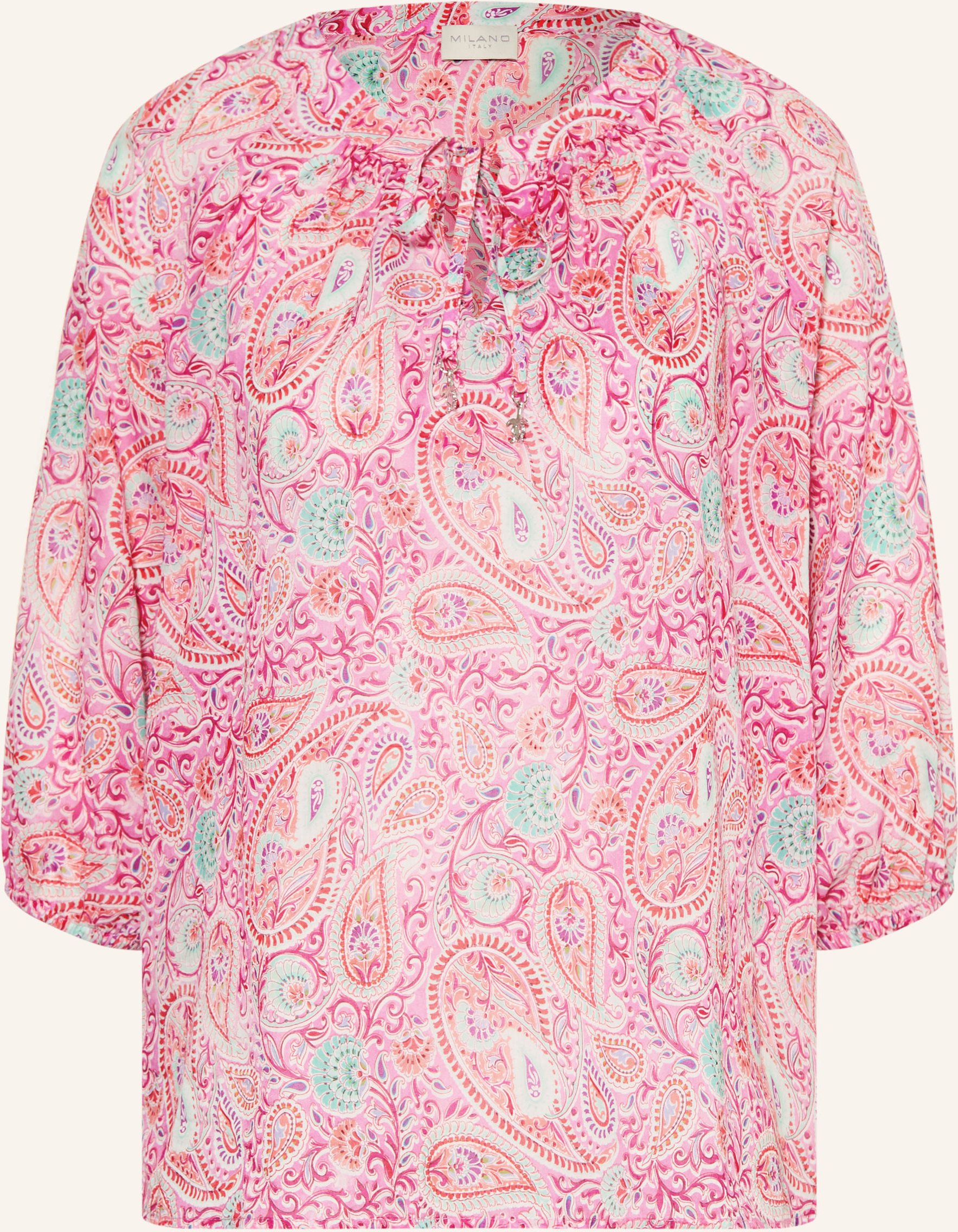 Milano Italy Blusenshirt Mit 3/4-Arm pink