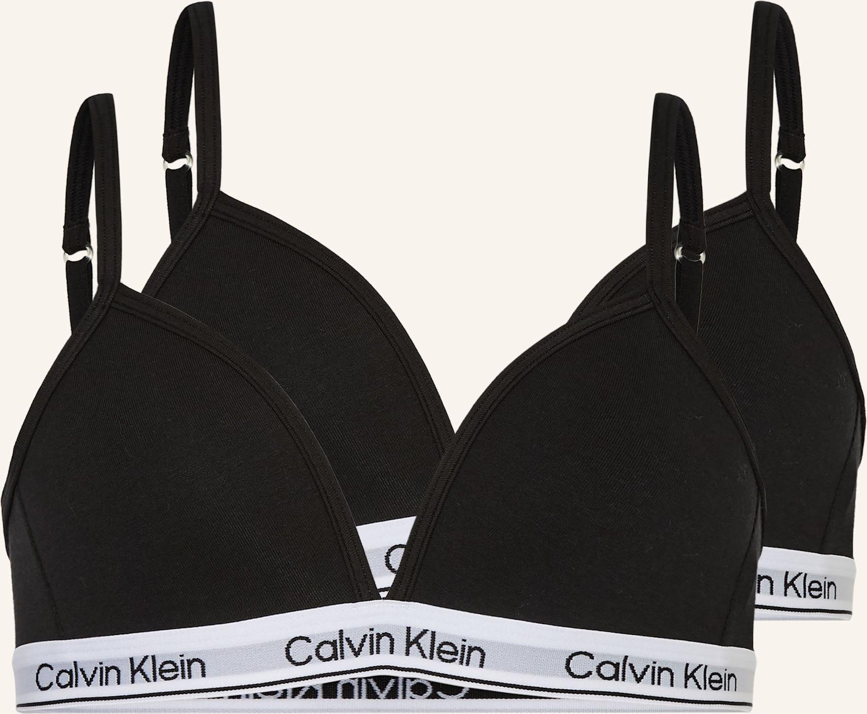 Calvin Klein 2er-Pack Bustiers Icon Cotton Stretch schwarz