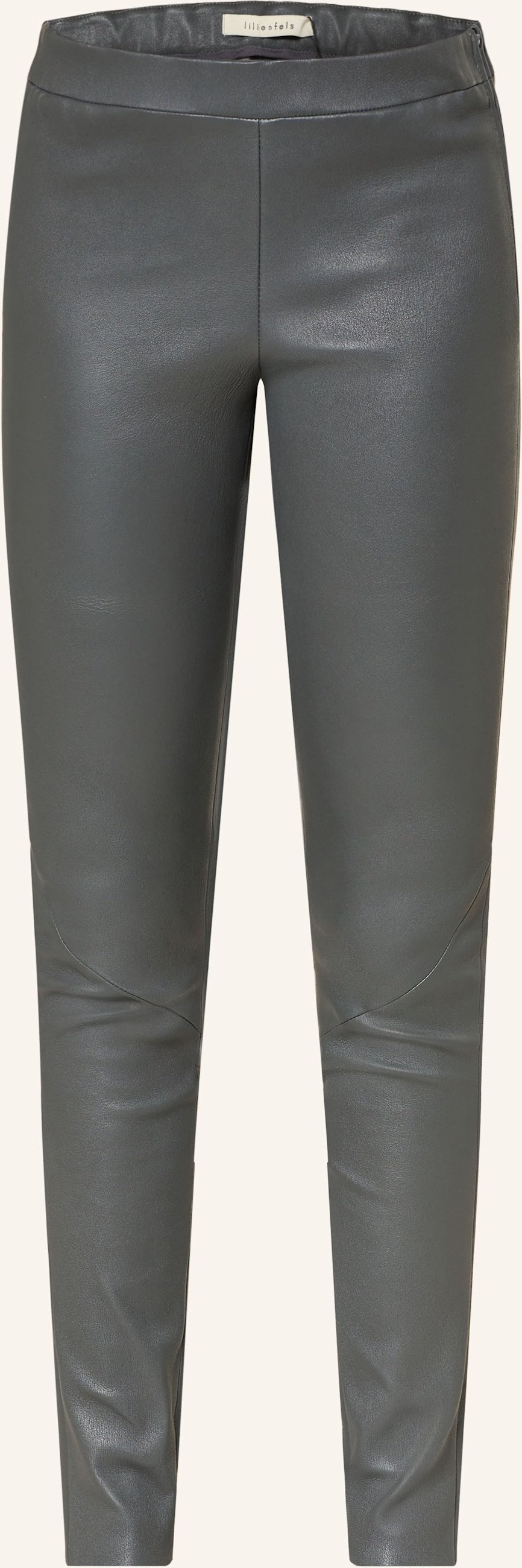 Lilienfels Leder-Leggings grau