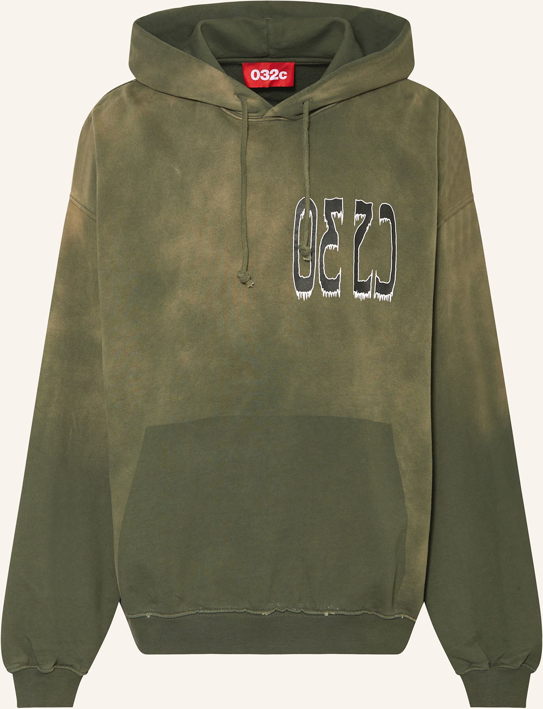 Thumbnail - 032c Oversized-Hoodie Spliced gruen