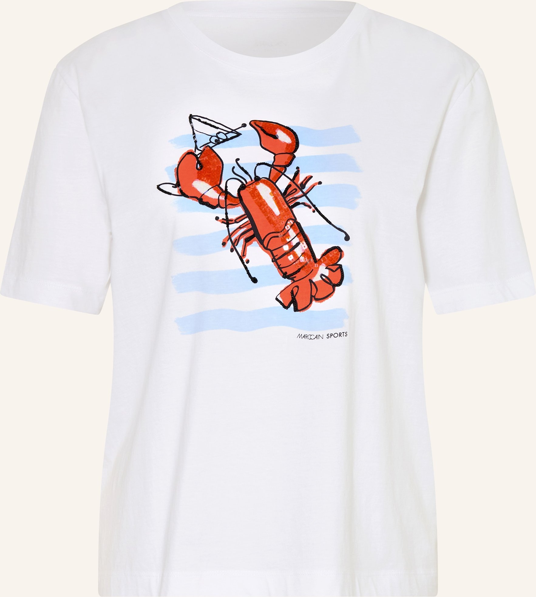 Marc Cain T-Shirt Mit Pailletten weiss