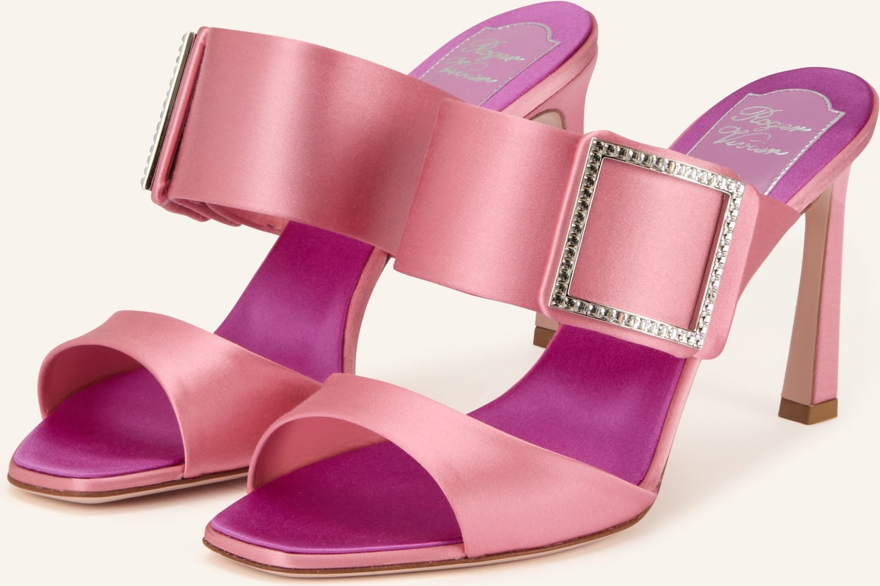 Roger Vivier Mules Trompette Mit Schmucksteinen rosa