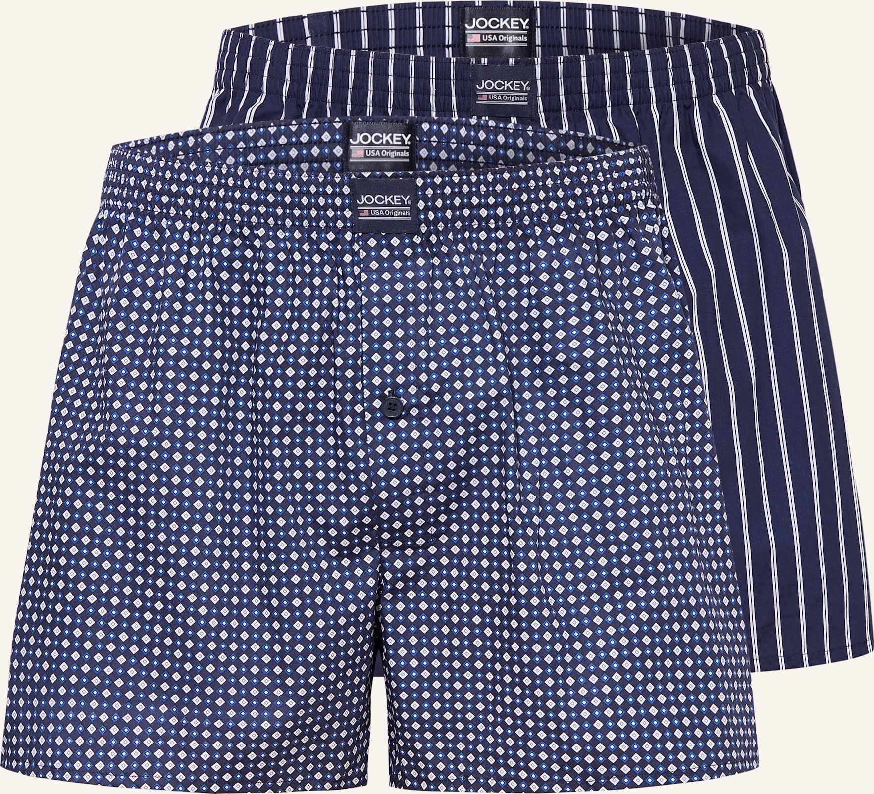 Jockey 2er-Pack Boxershorts blau