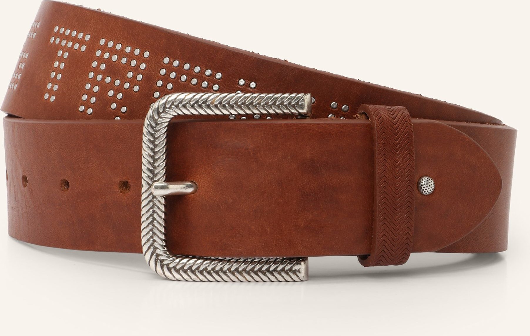 Luis Trenker Ledergürtel Lufabian Mit Nieten braun