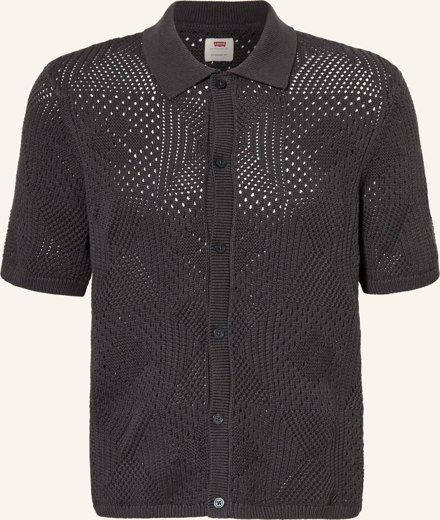 Levi's® Strickhemd Standard Fit schwarz