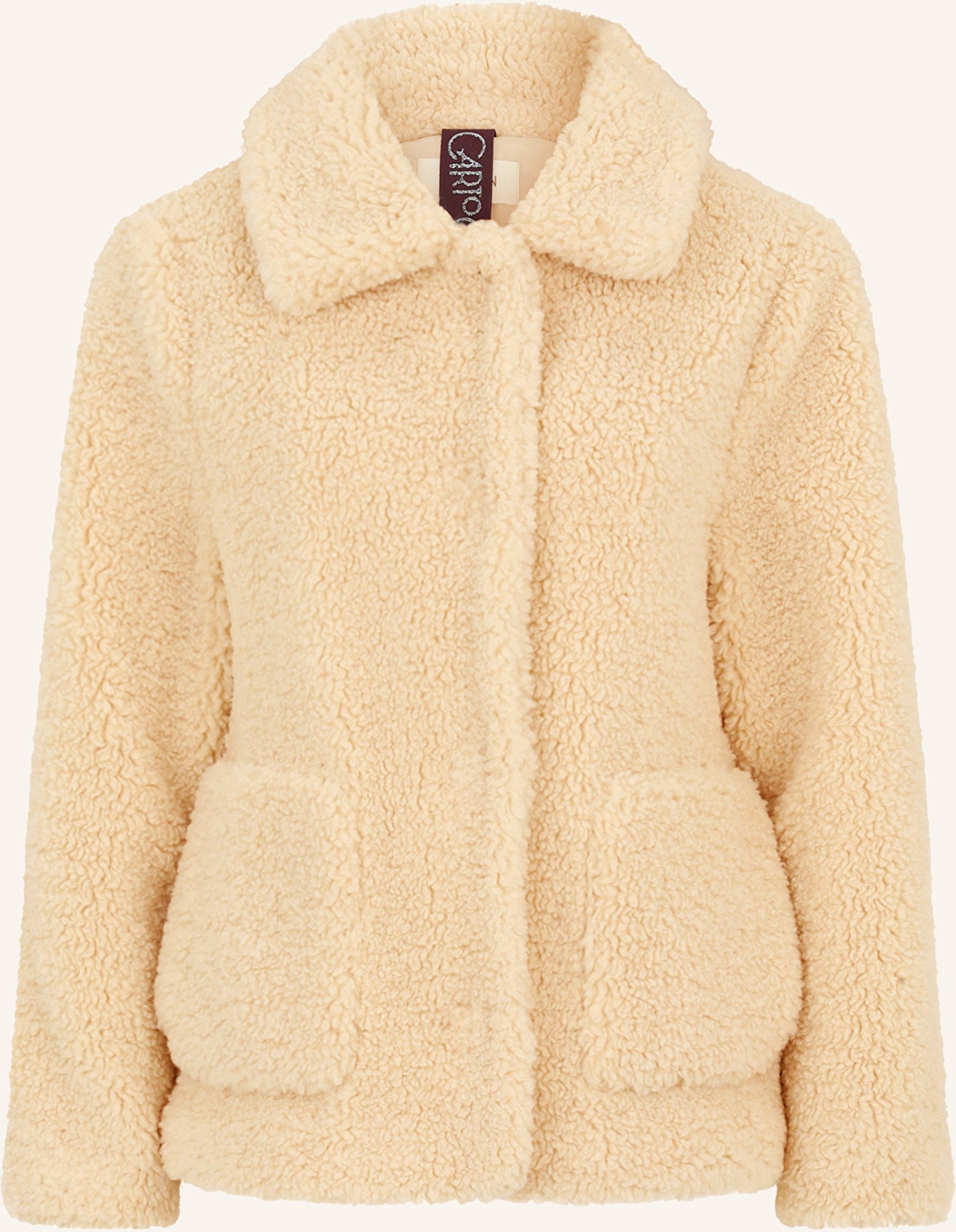 Cartoon Teddyfell-Jacke beige