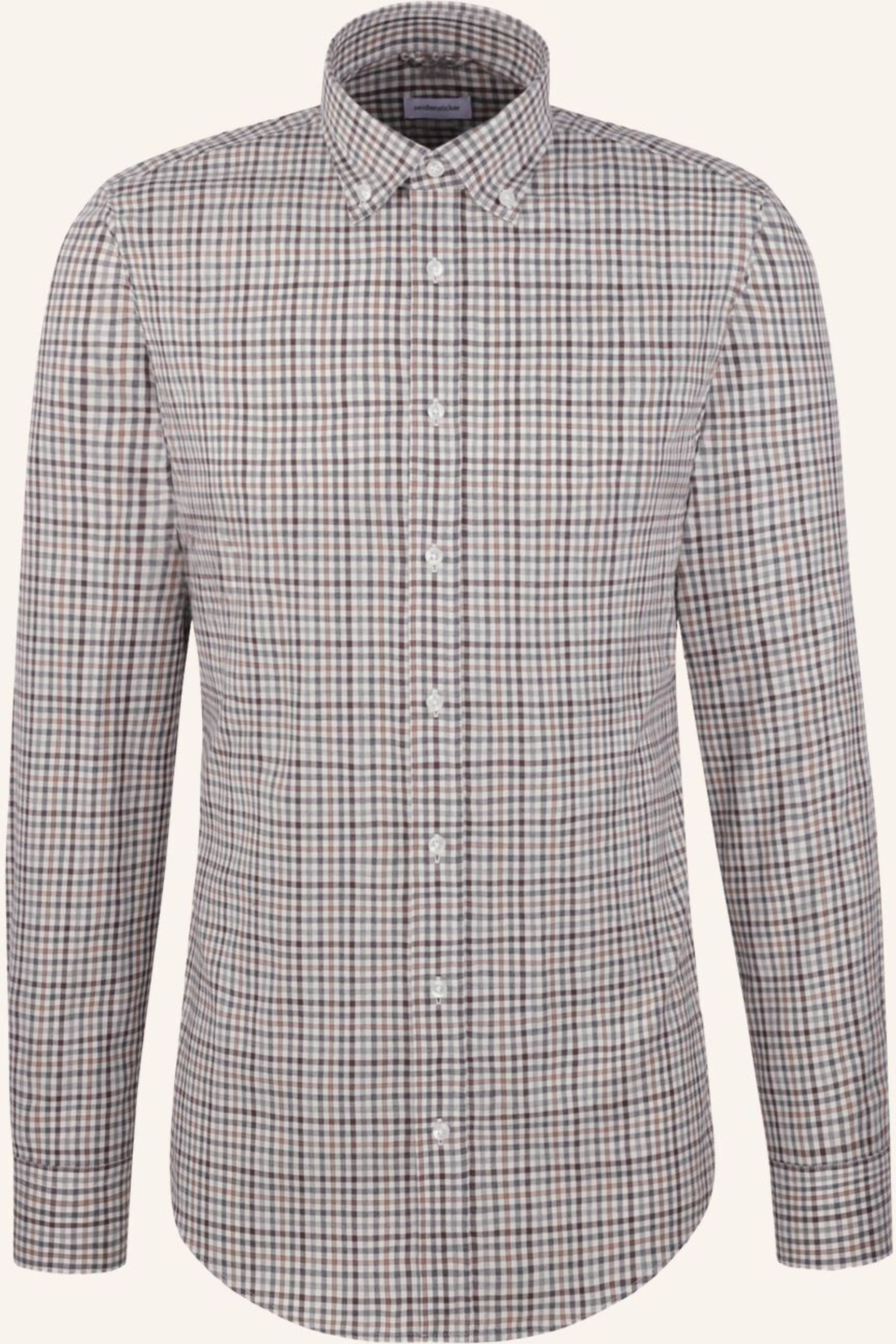 Seidensticker Flanellhemd Slim Fit braun