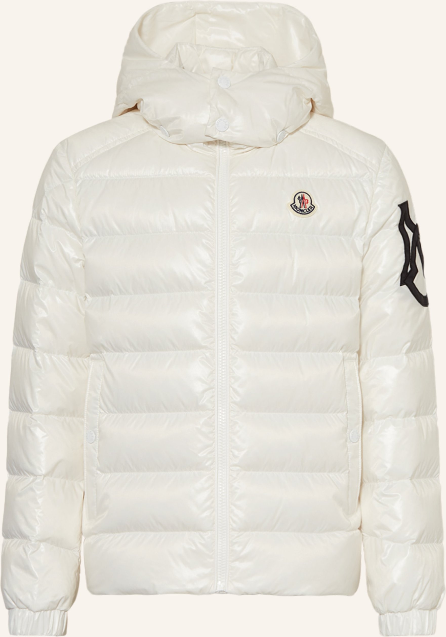 Moncler Enfant Daunenjacke Saulx Mit Abnehmbarer Kapuze weiss