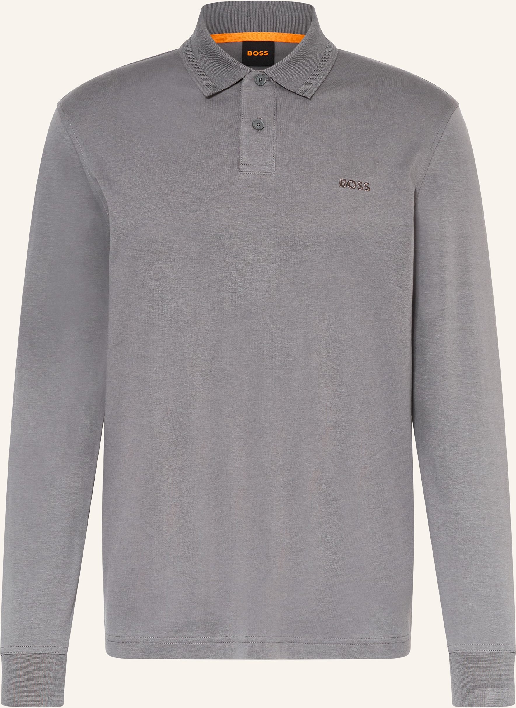 Boss Jersey-Poloshirt Pe grau