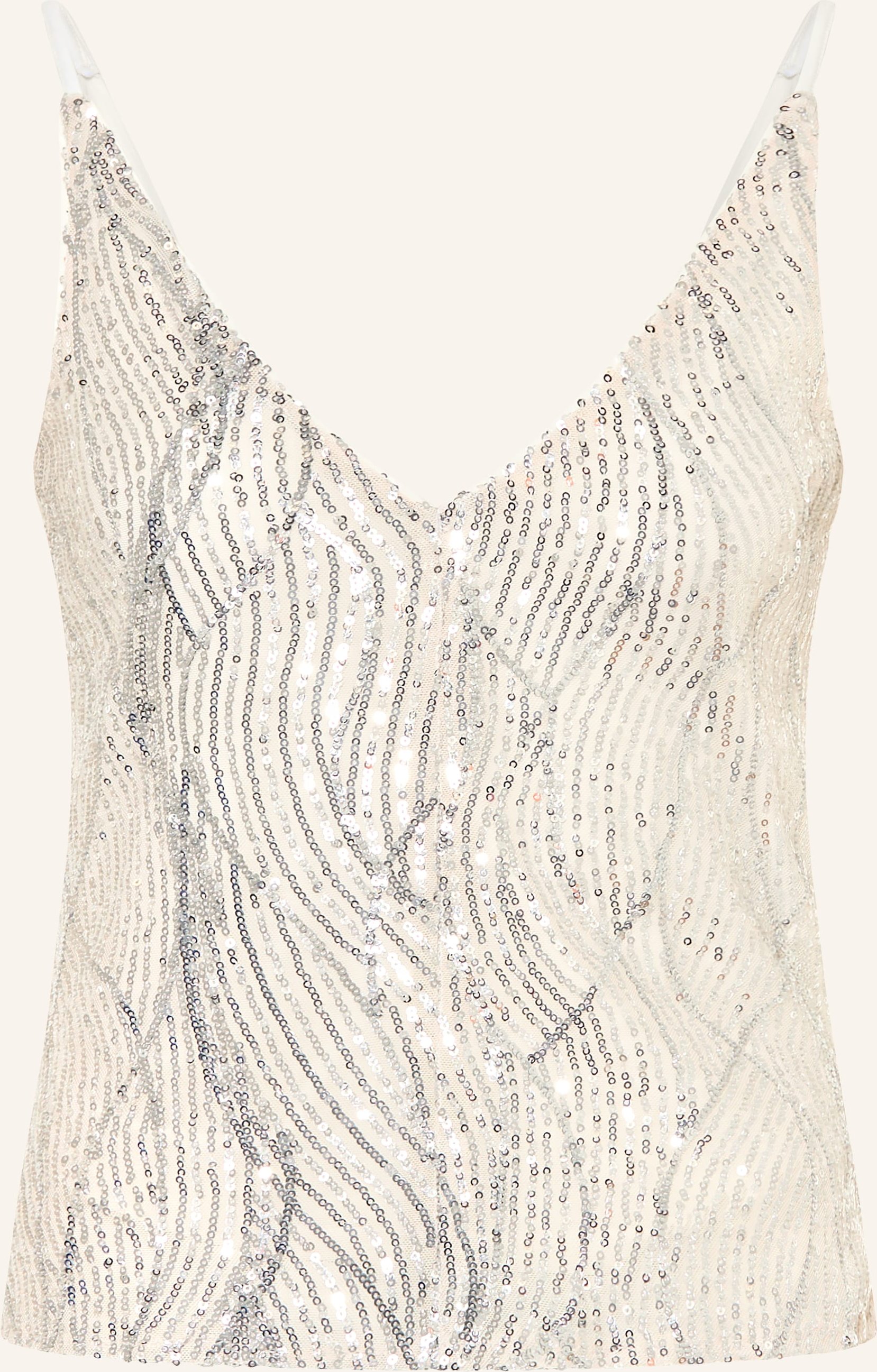 Swing Top Mit Pailletten weiss