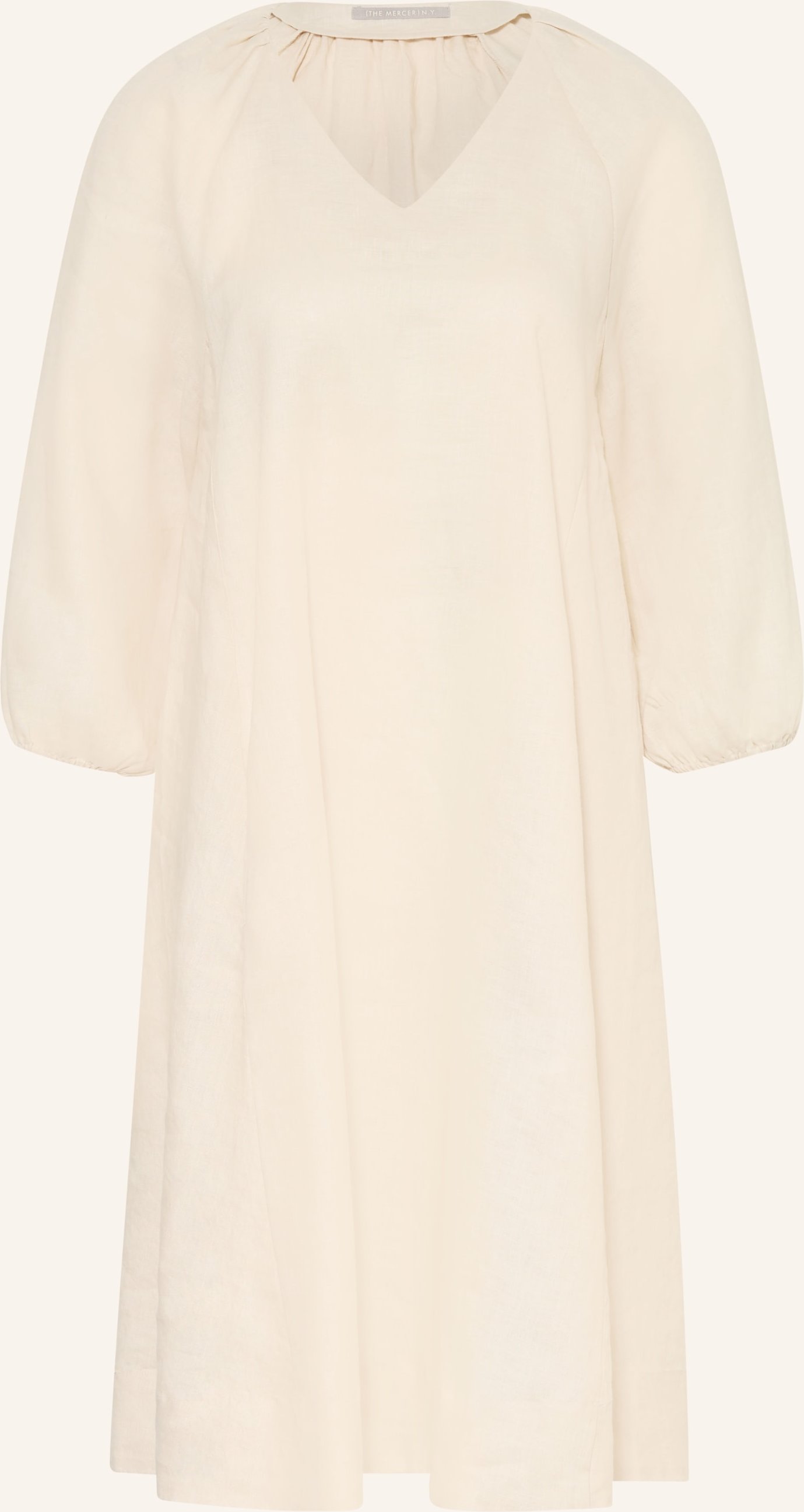 (The Mercer) N.Y. Leinenkleid Mit 3/4-Arm beige