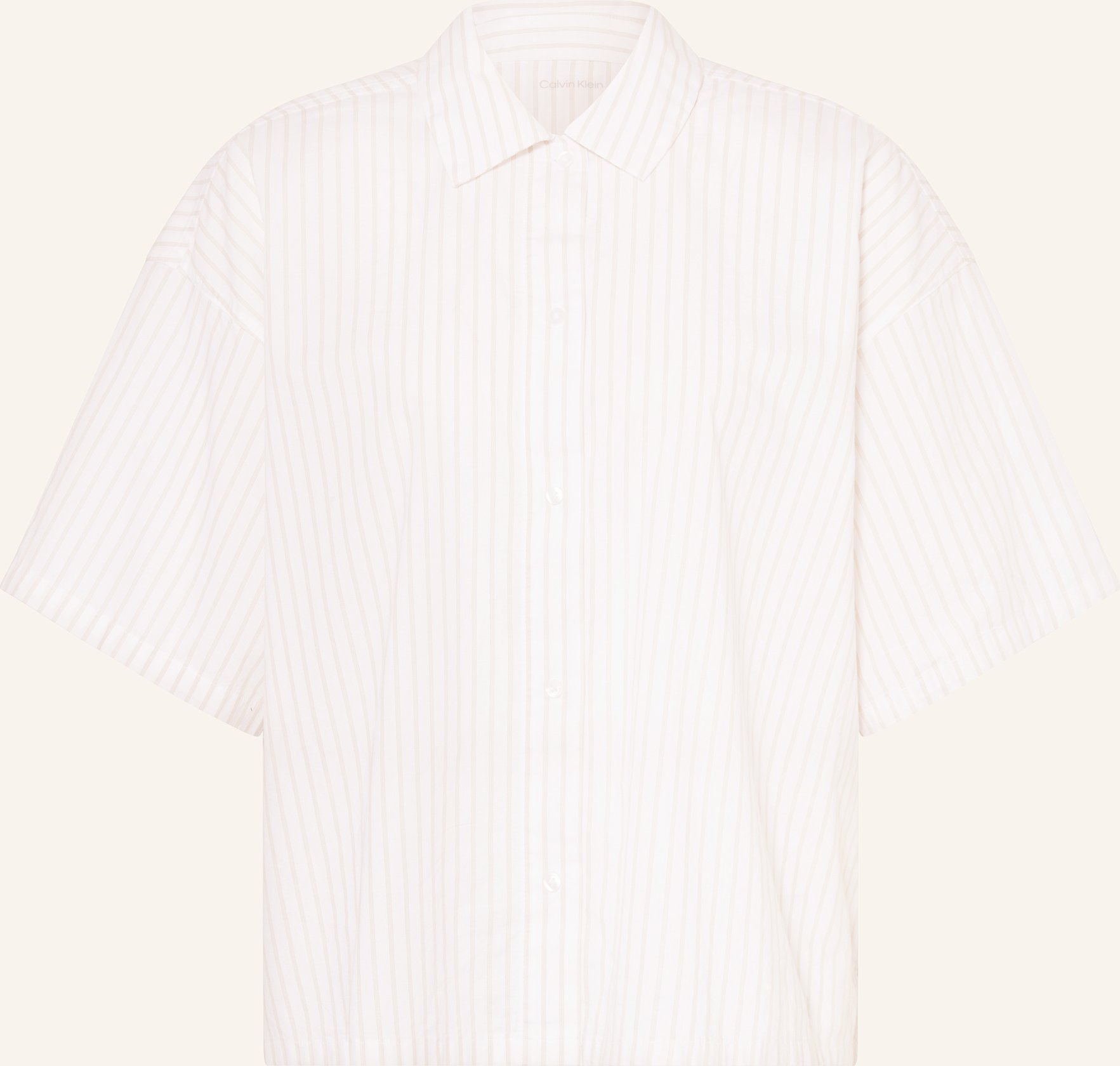 Calvin Klein Schlafshirt Cotton Poplin weiss