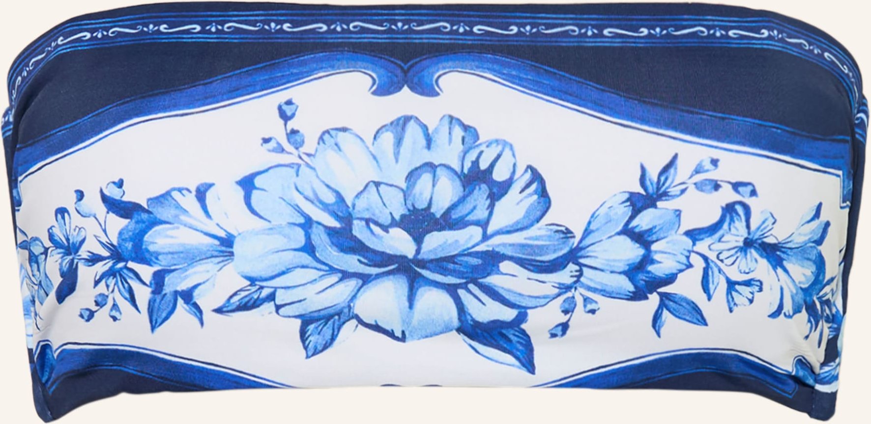 Farm Rio Bandeau-Bikini-Top Porcelain Garden blau