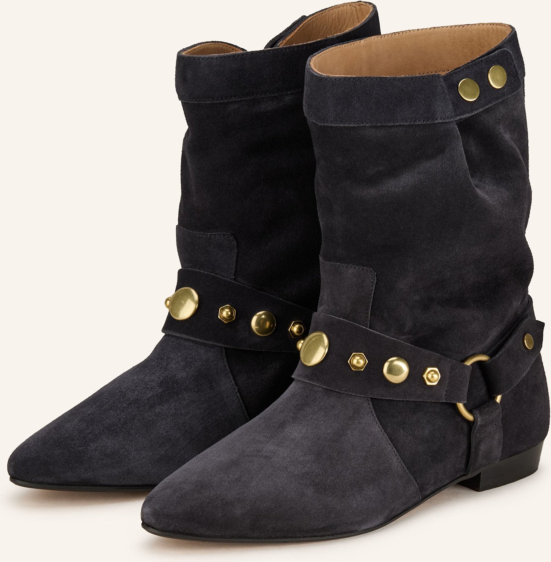 Thumbnail - Isabel Marant Stiefeletten Stania Mit Nieten schwarz