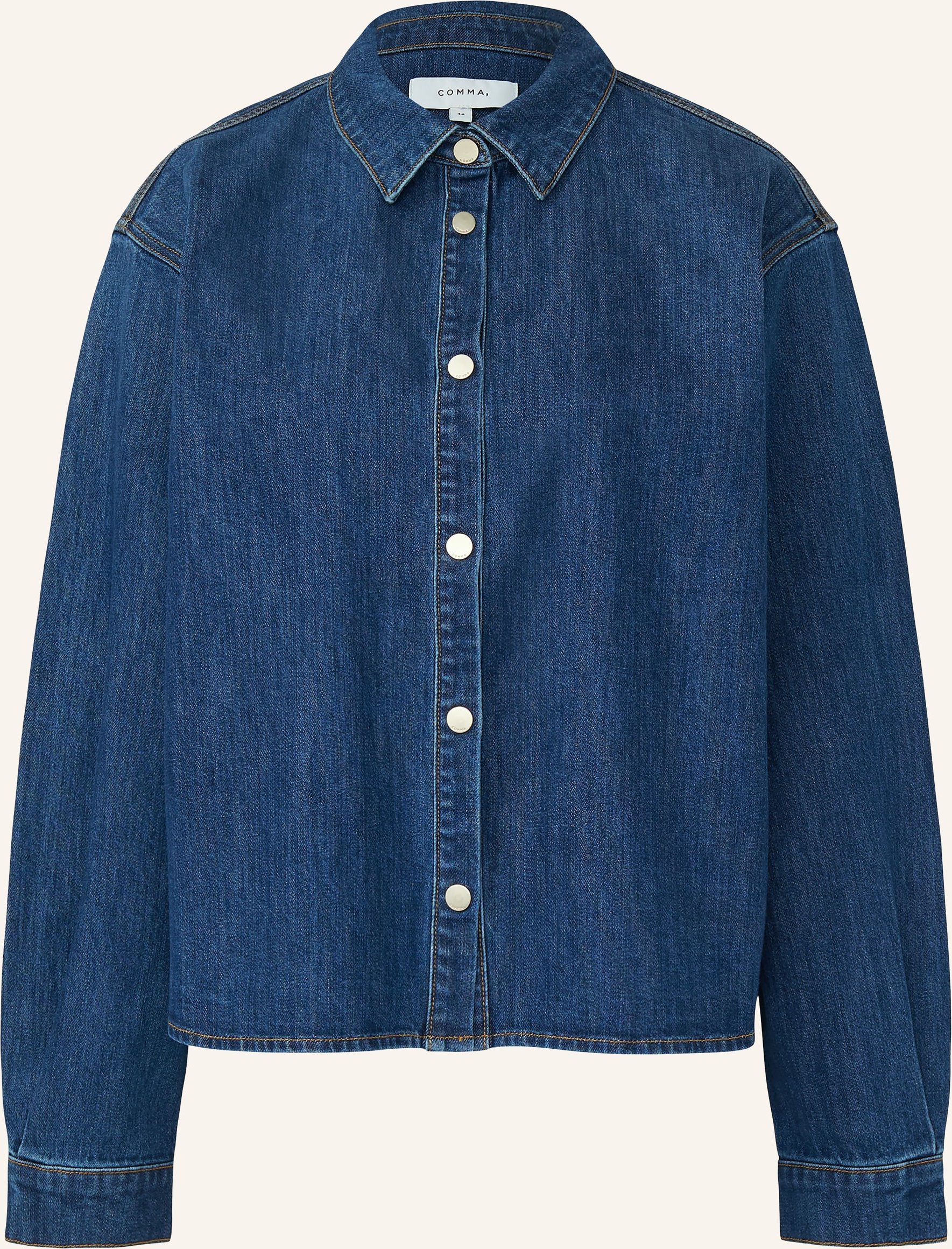 Comma Jeansbluse blau
